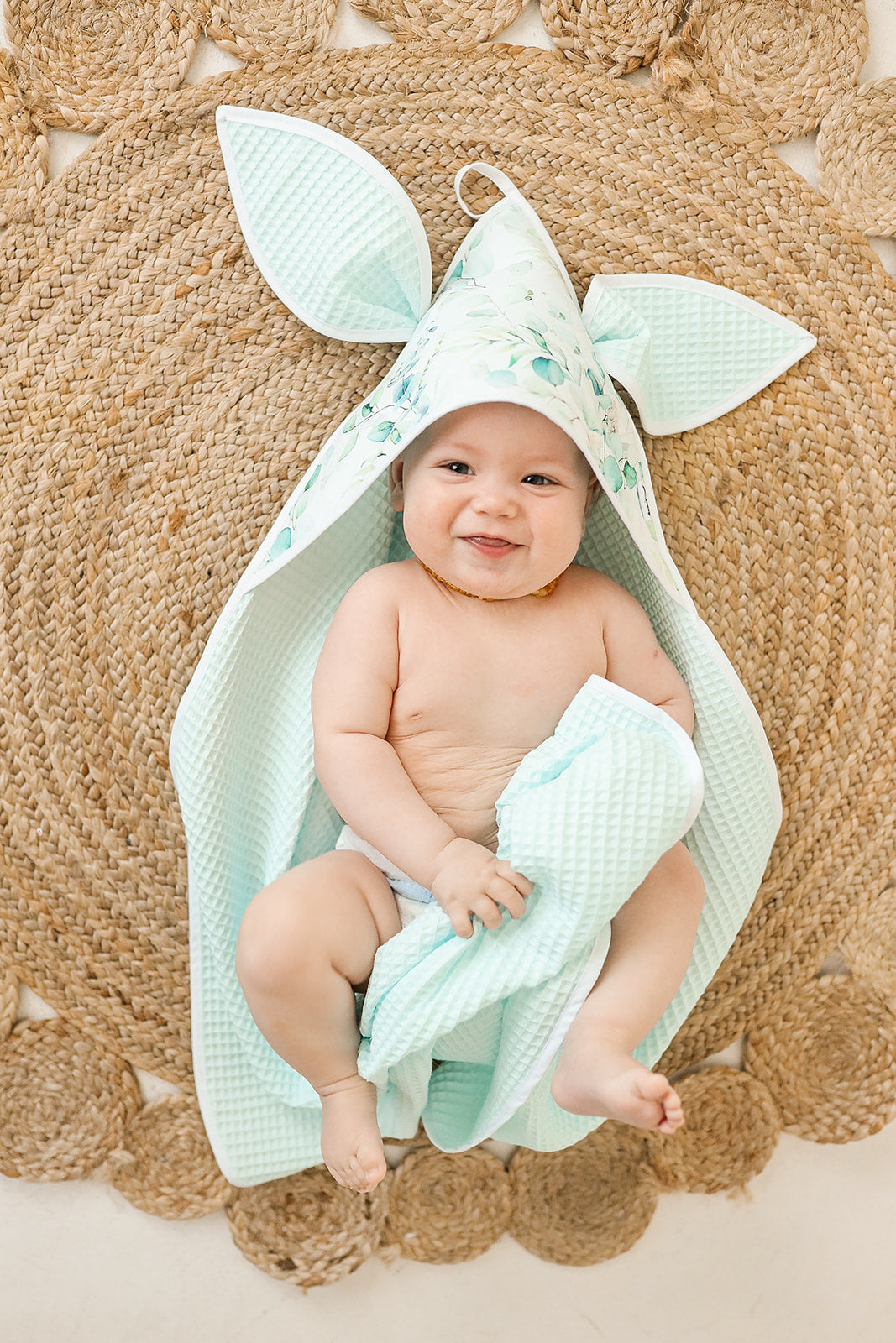 Baby Bath Towel- Eucalyptus