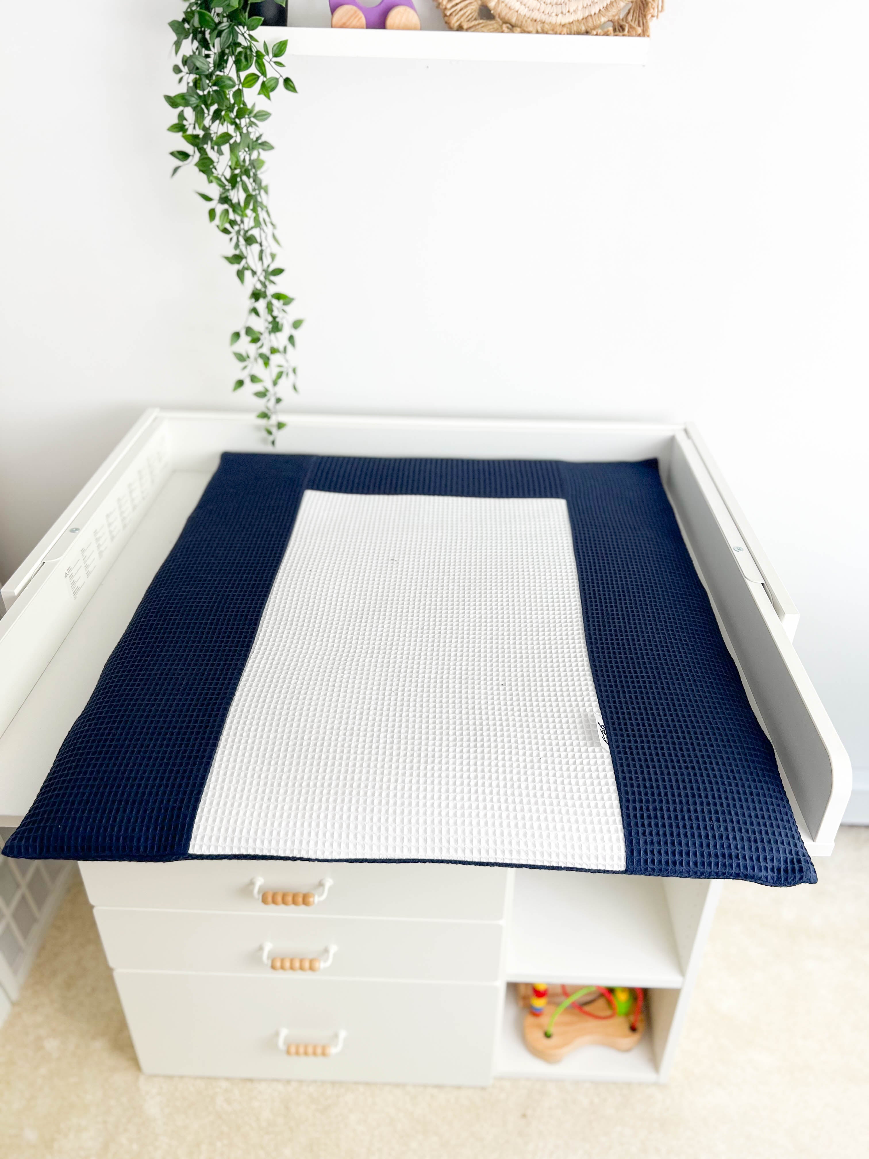 Cotton changing pad - Navy blue