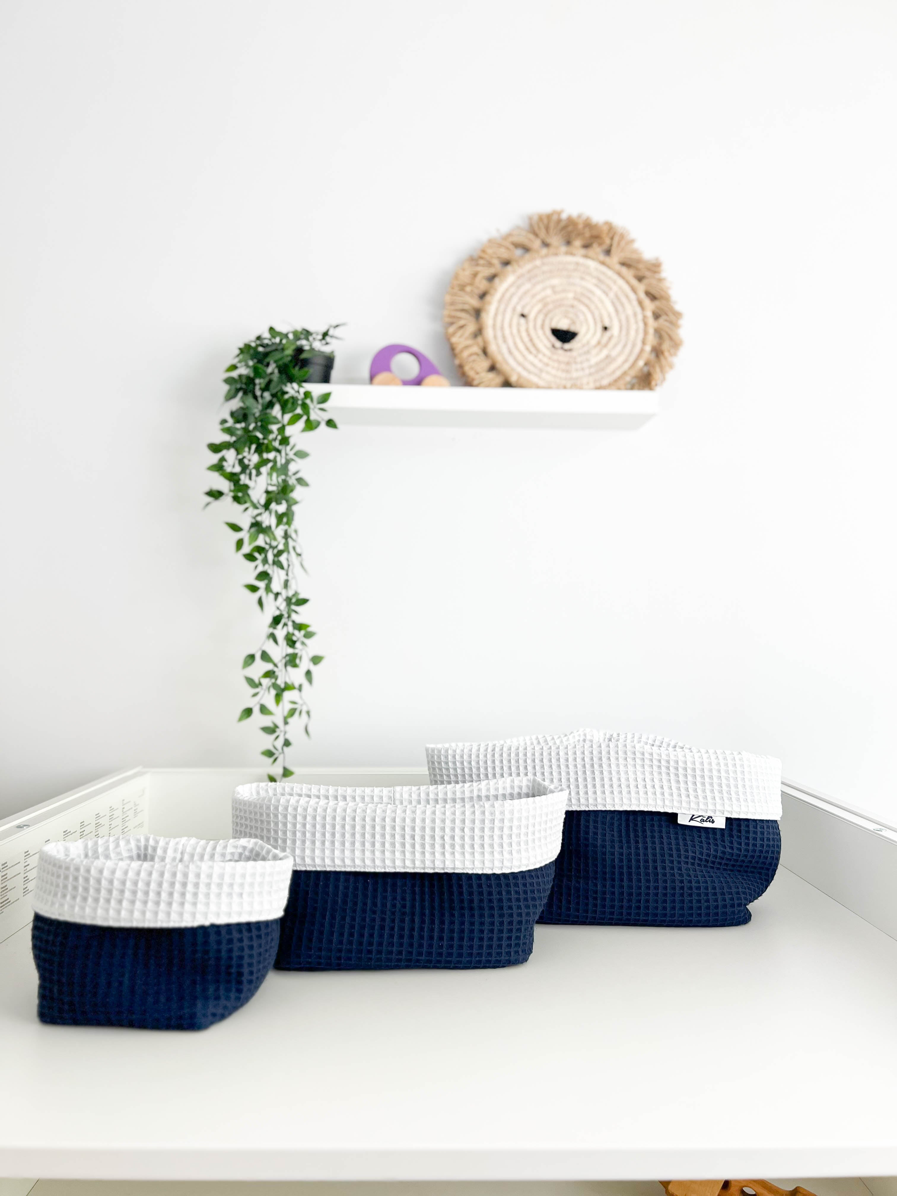 Cotton changing pad - Navy blue