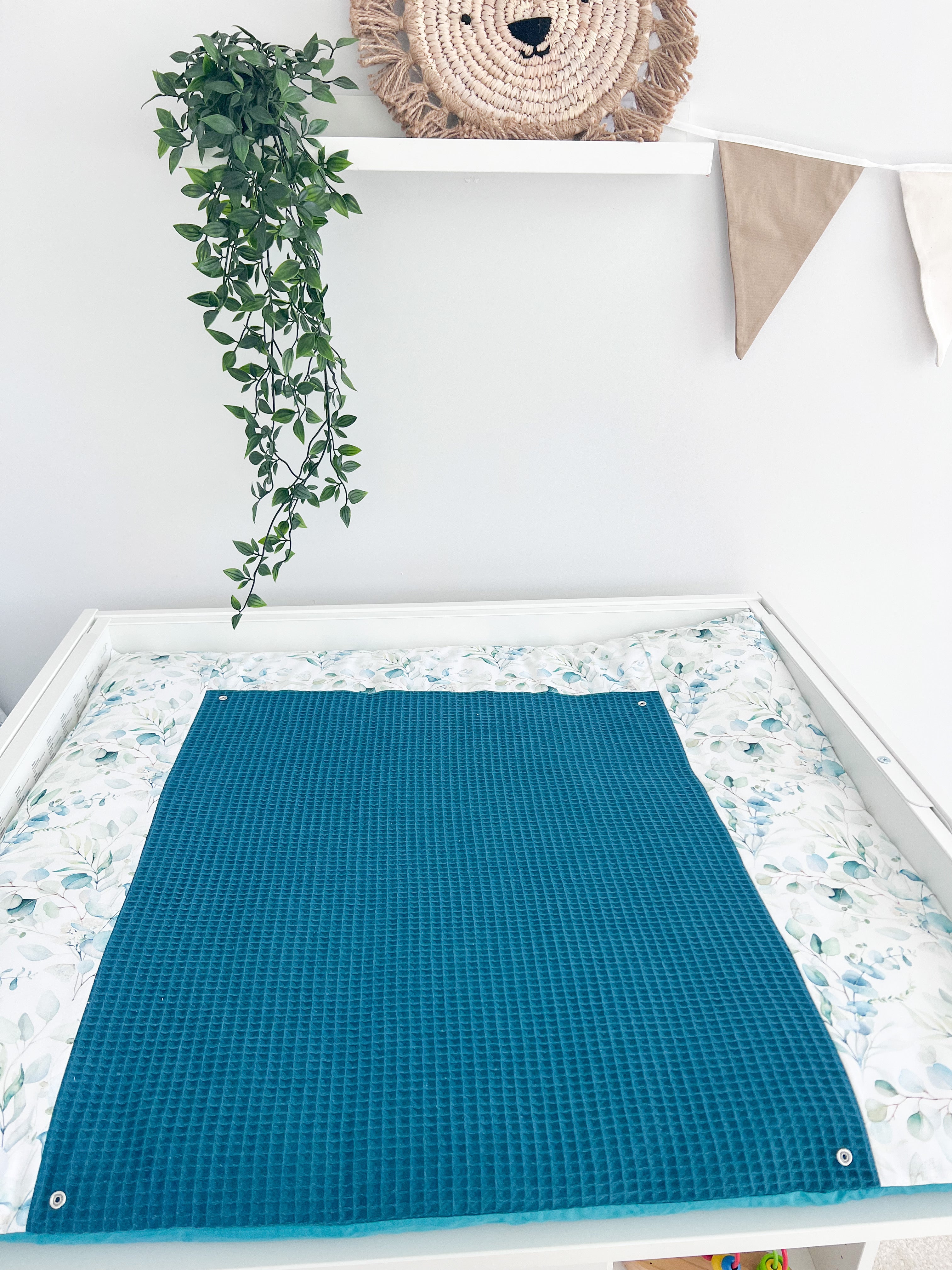 Cotton changing pad - Dark eucalyptus