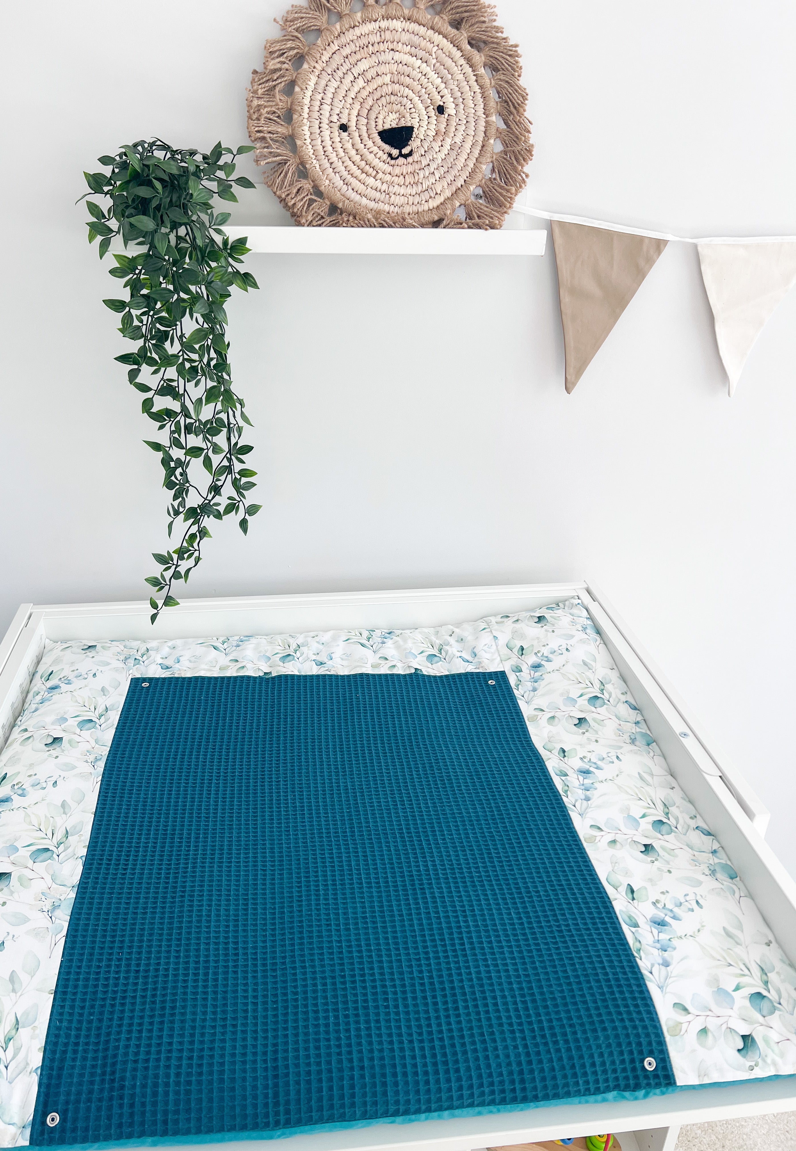 Cotton changing pad - Dark eucalyptus