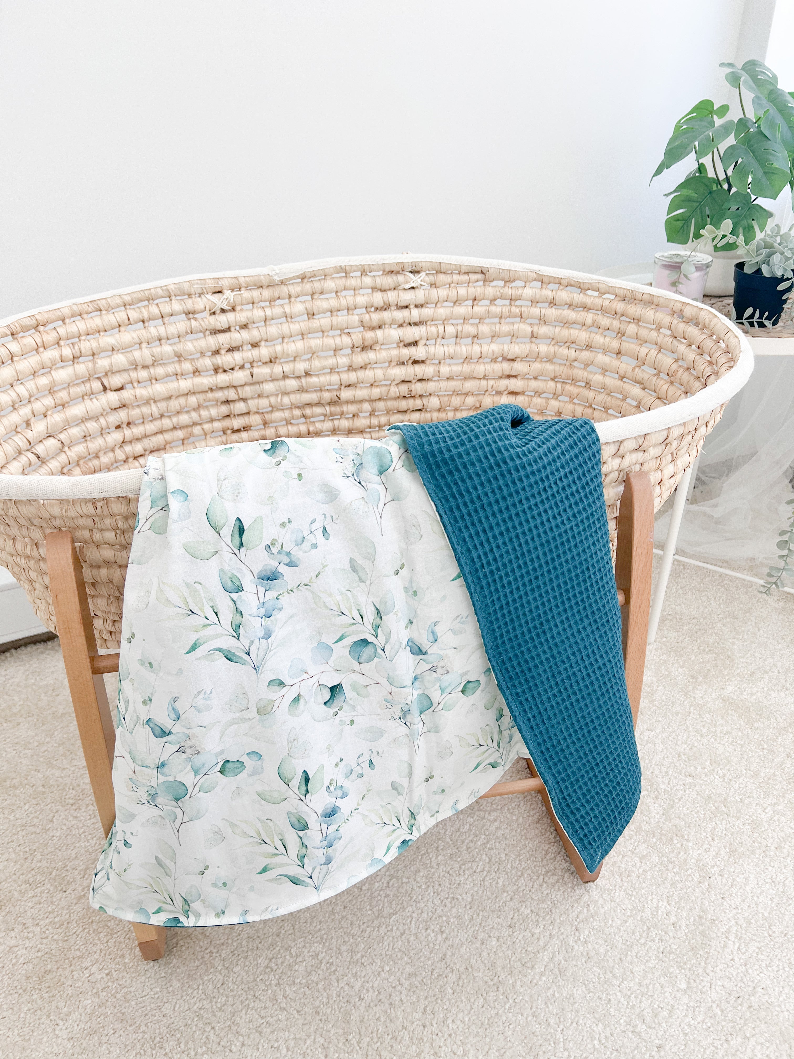 Cotton changing pad - Dark eucalyptus