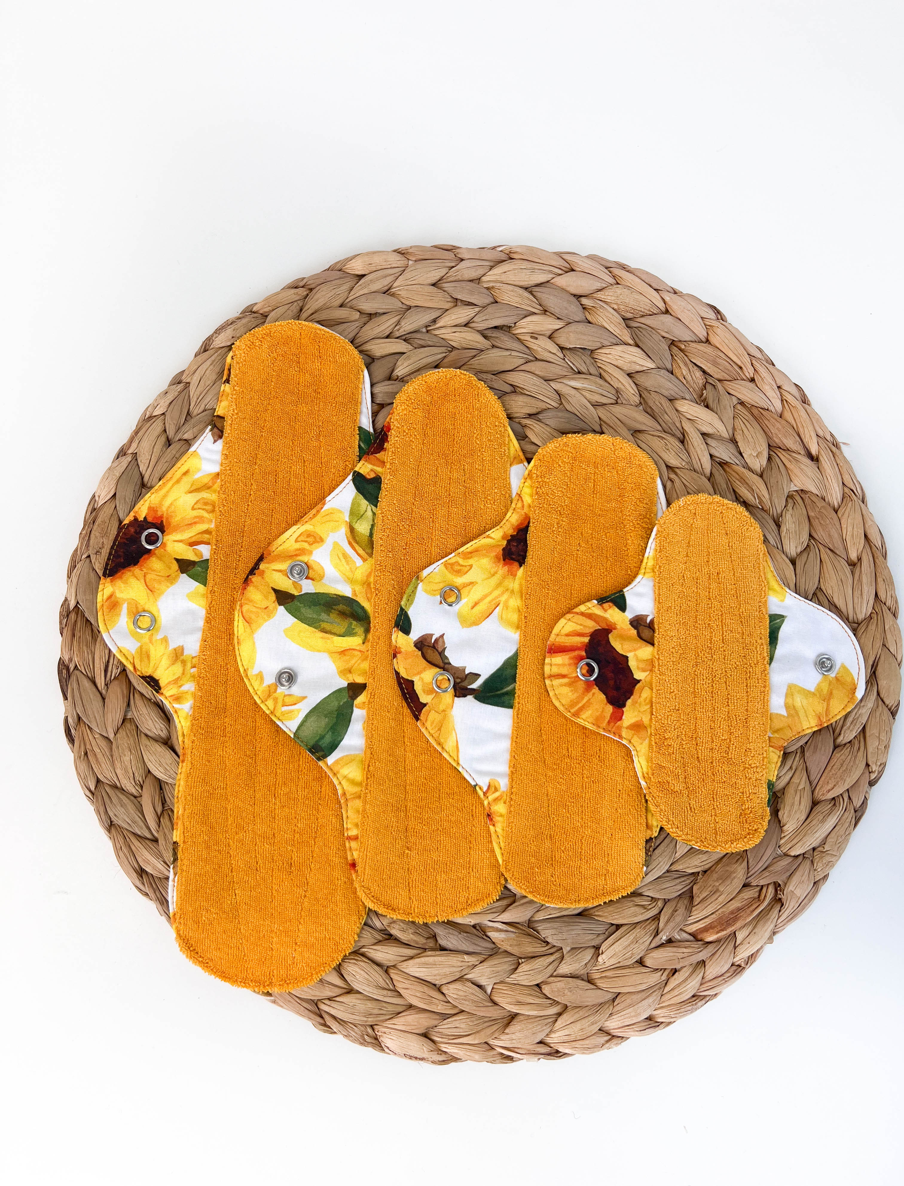 Menstrual cloth pads- sunflowers