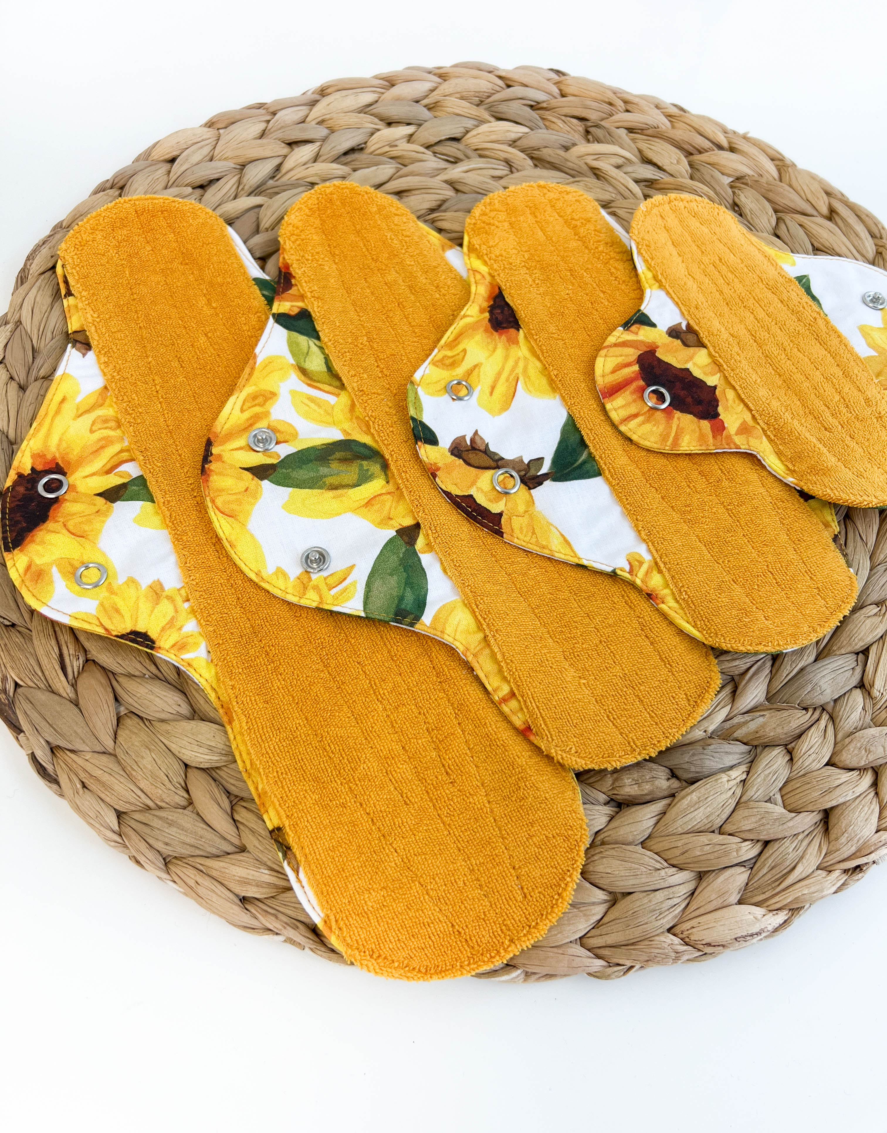 Menstrual cloth pads- sunflowers