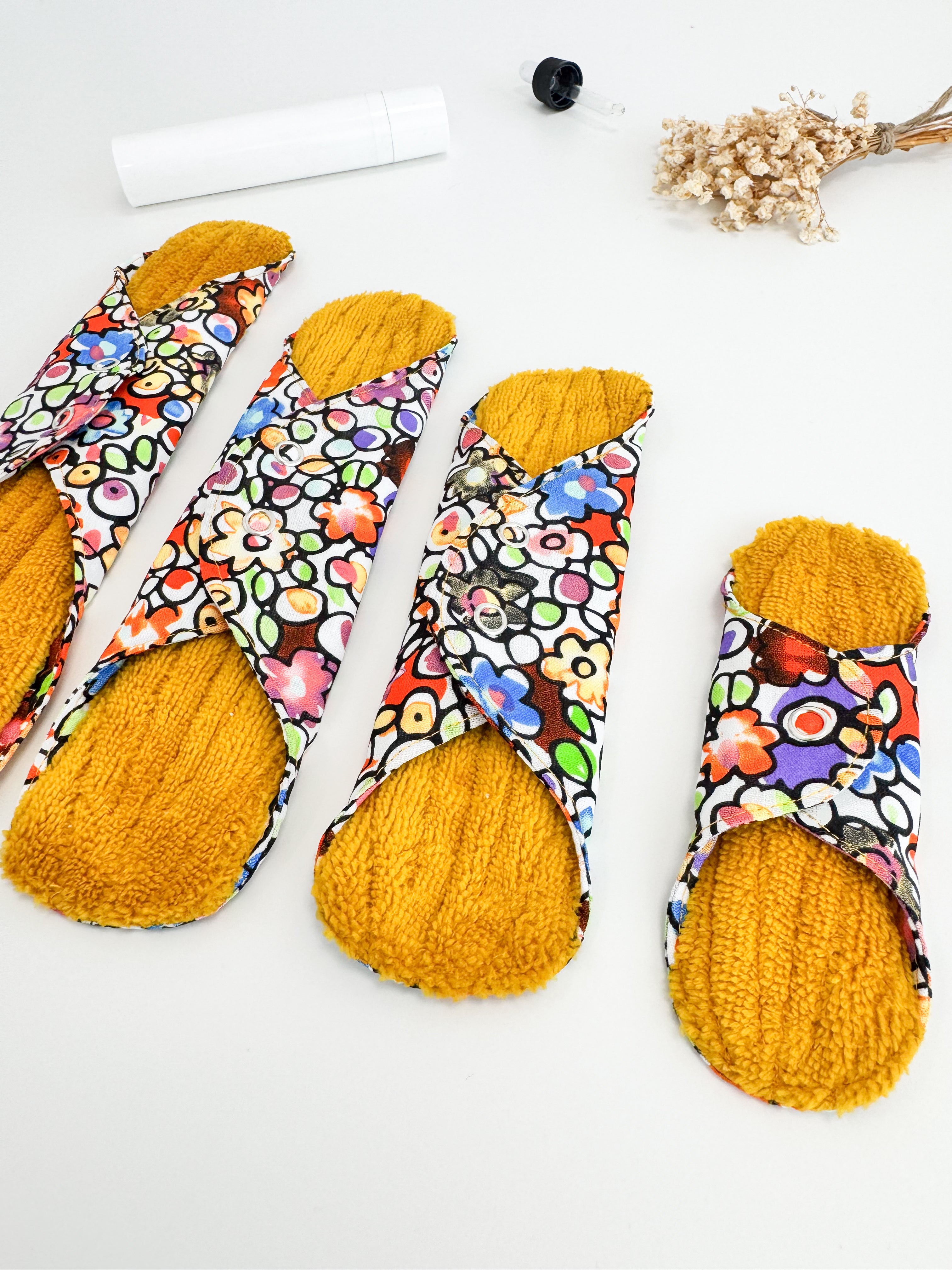 Menstrual cloth pads- Yellow flowers