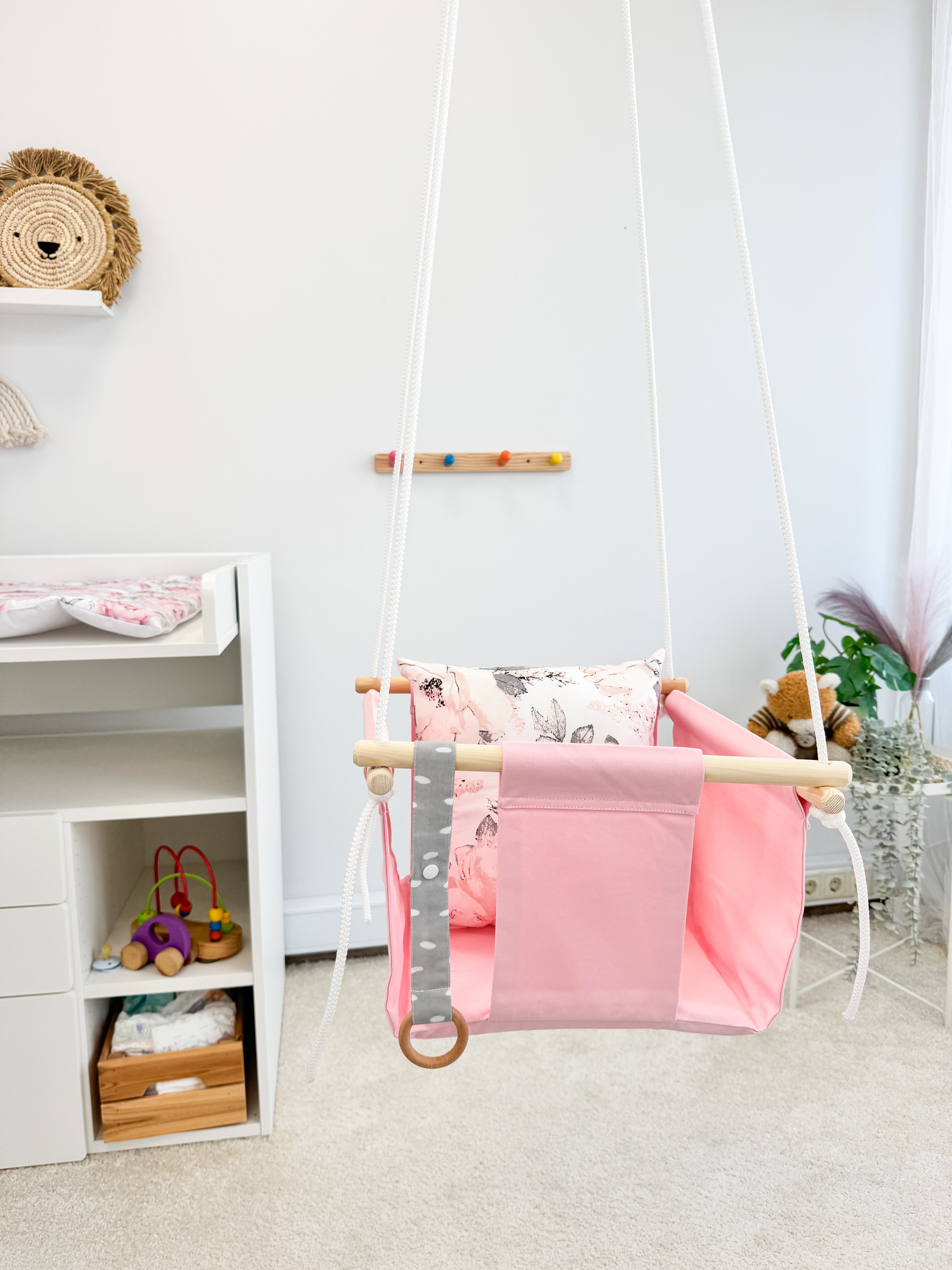 Pastel pink Swing "Flowers"