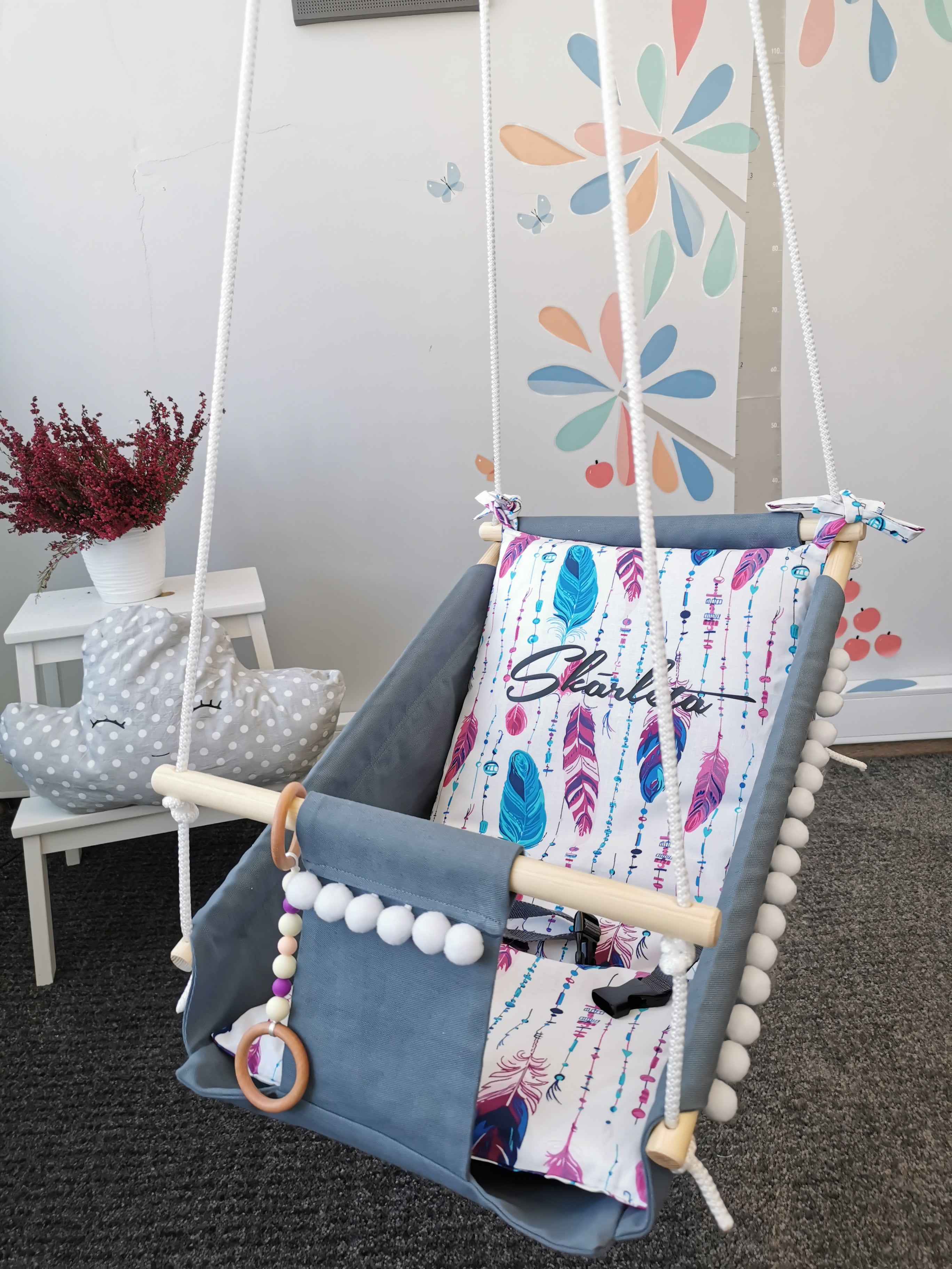 Hammock swing baby "Feathers"