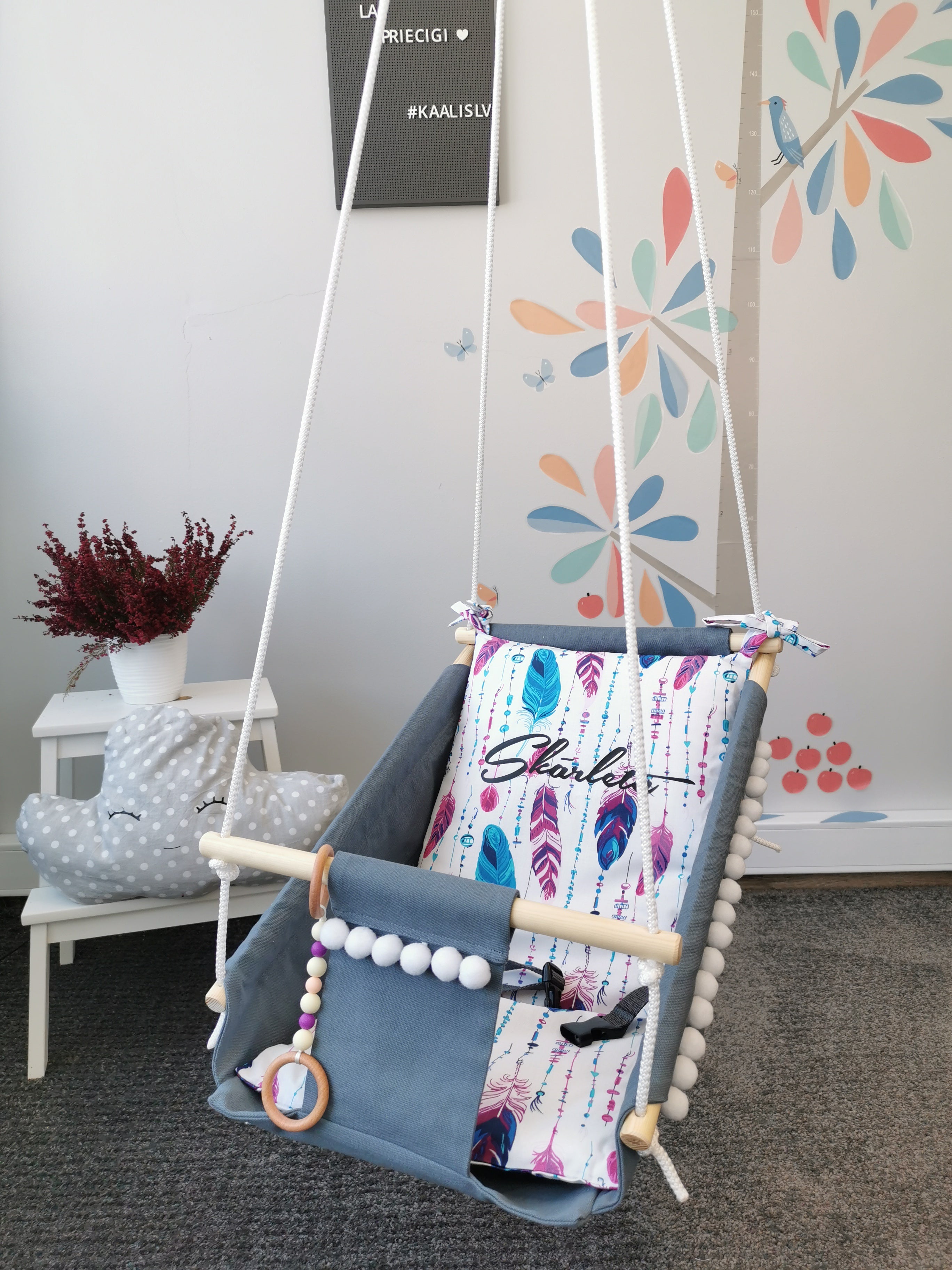 Hammock swing baby "Feathers"