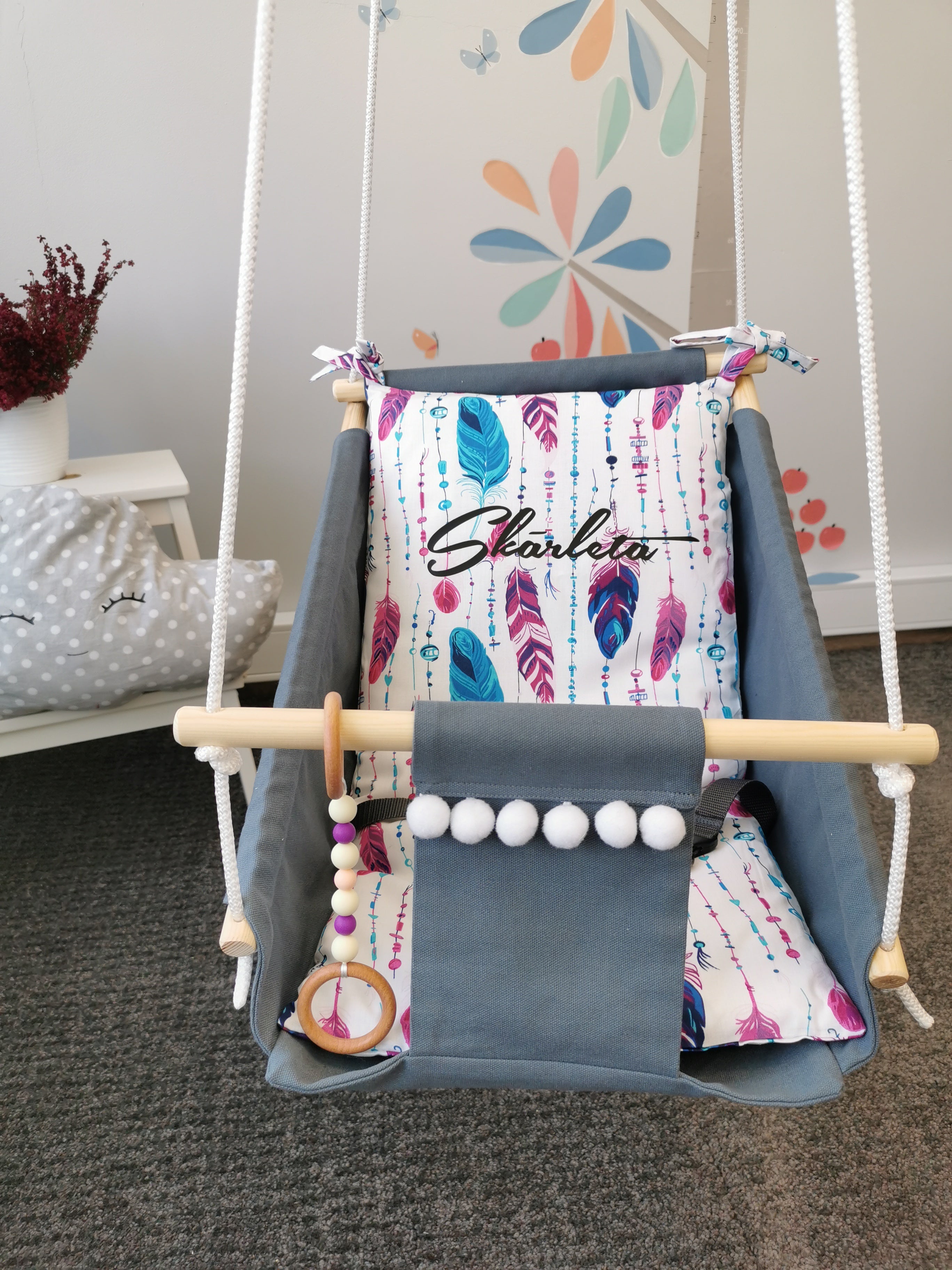 Hammock swing baby "Feathers"