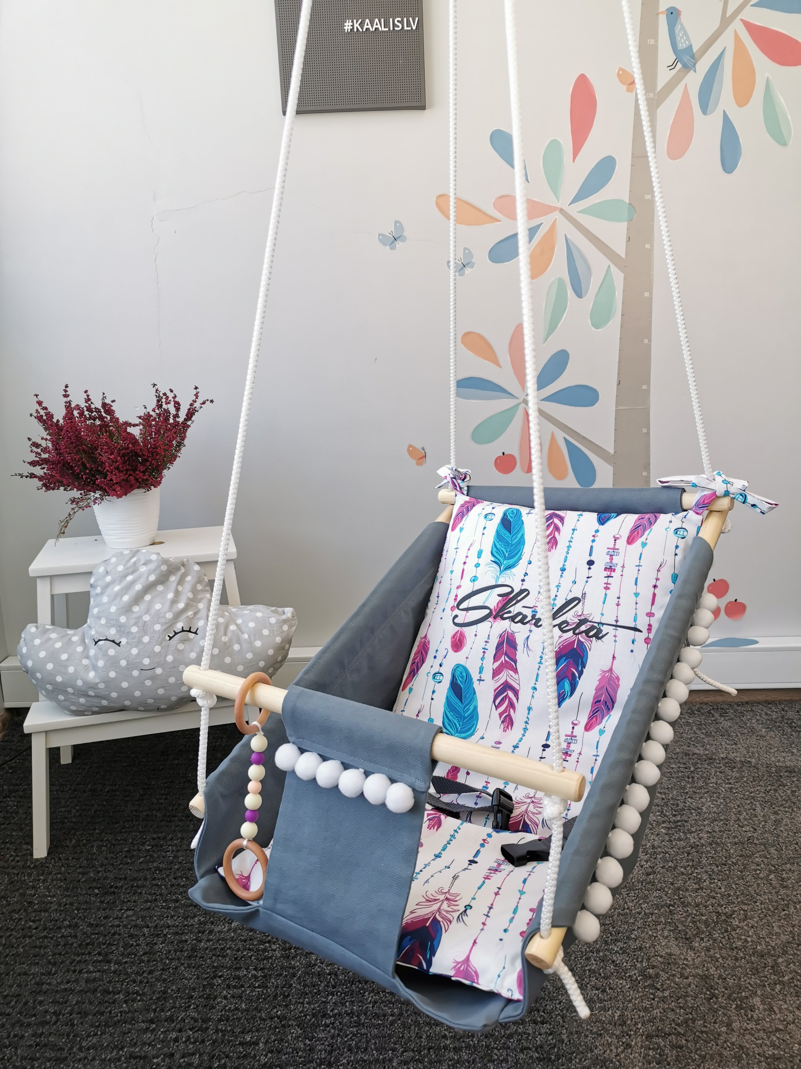 Hammock swing baby "Feathers"