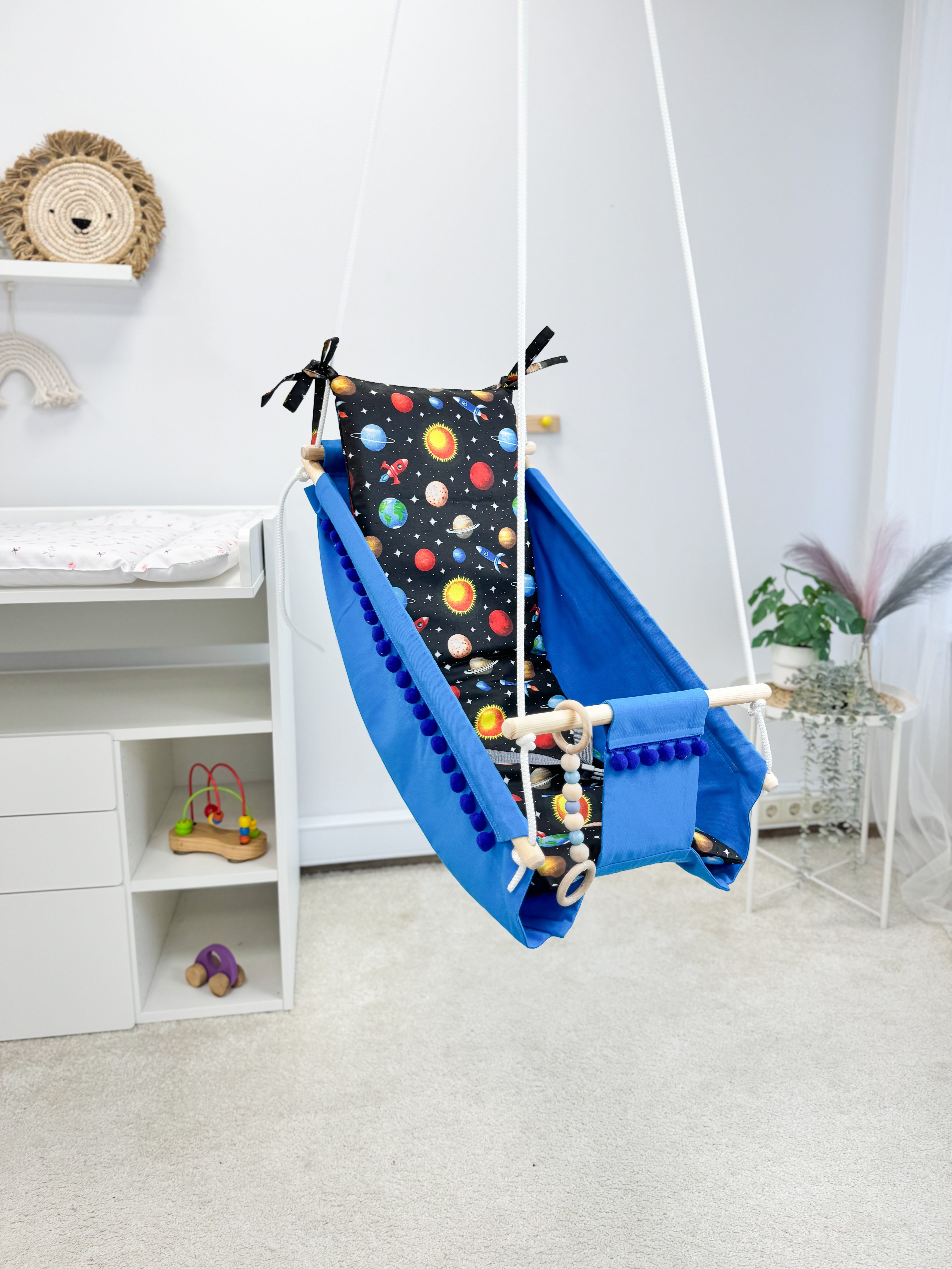 Blue Hammock baby swing "Planets"