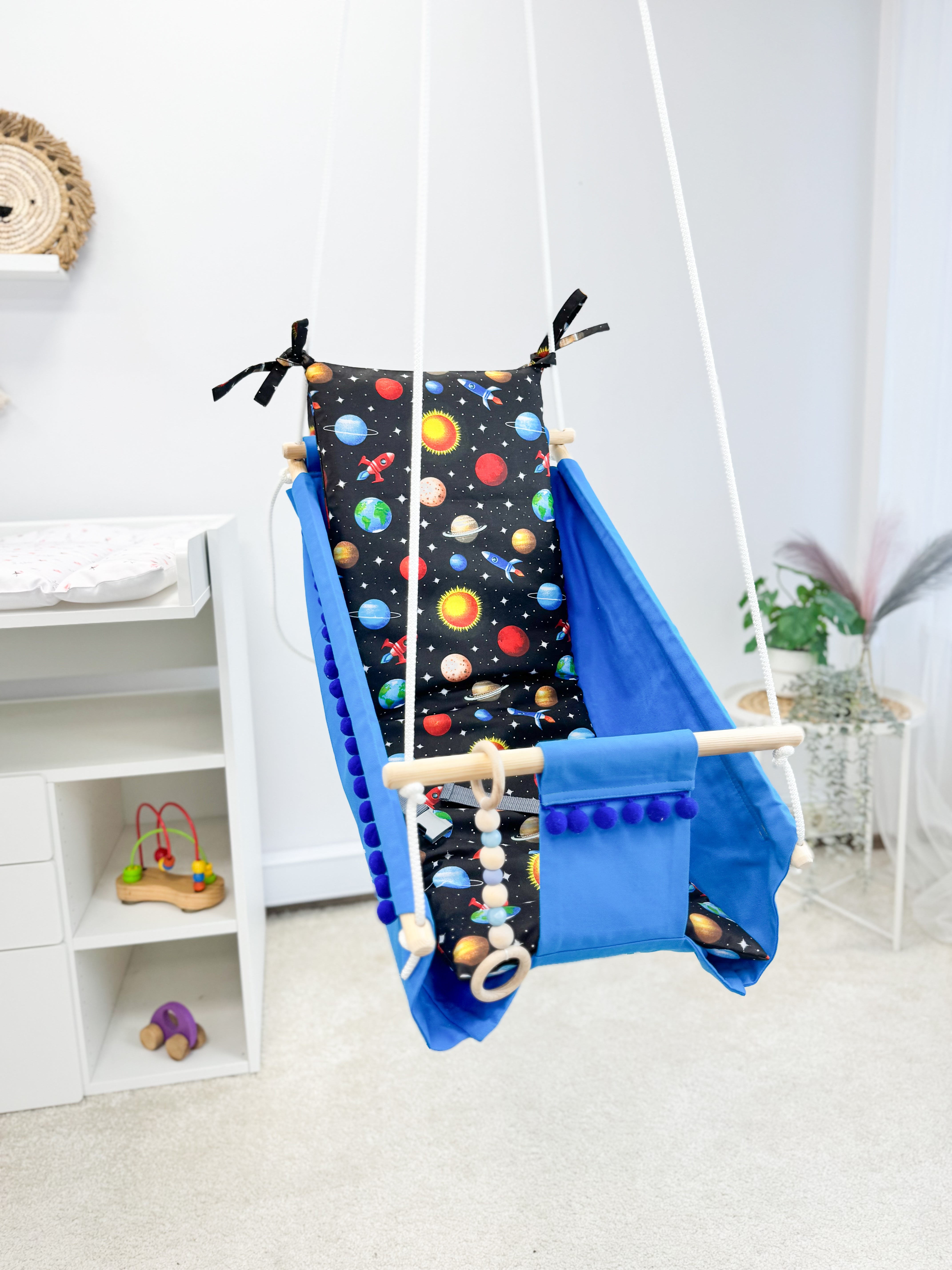 Blue Hammock baby swing "Planets"