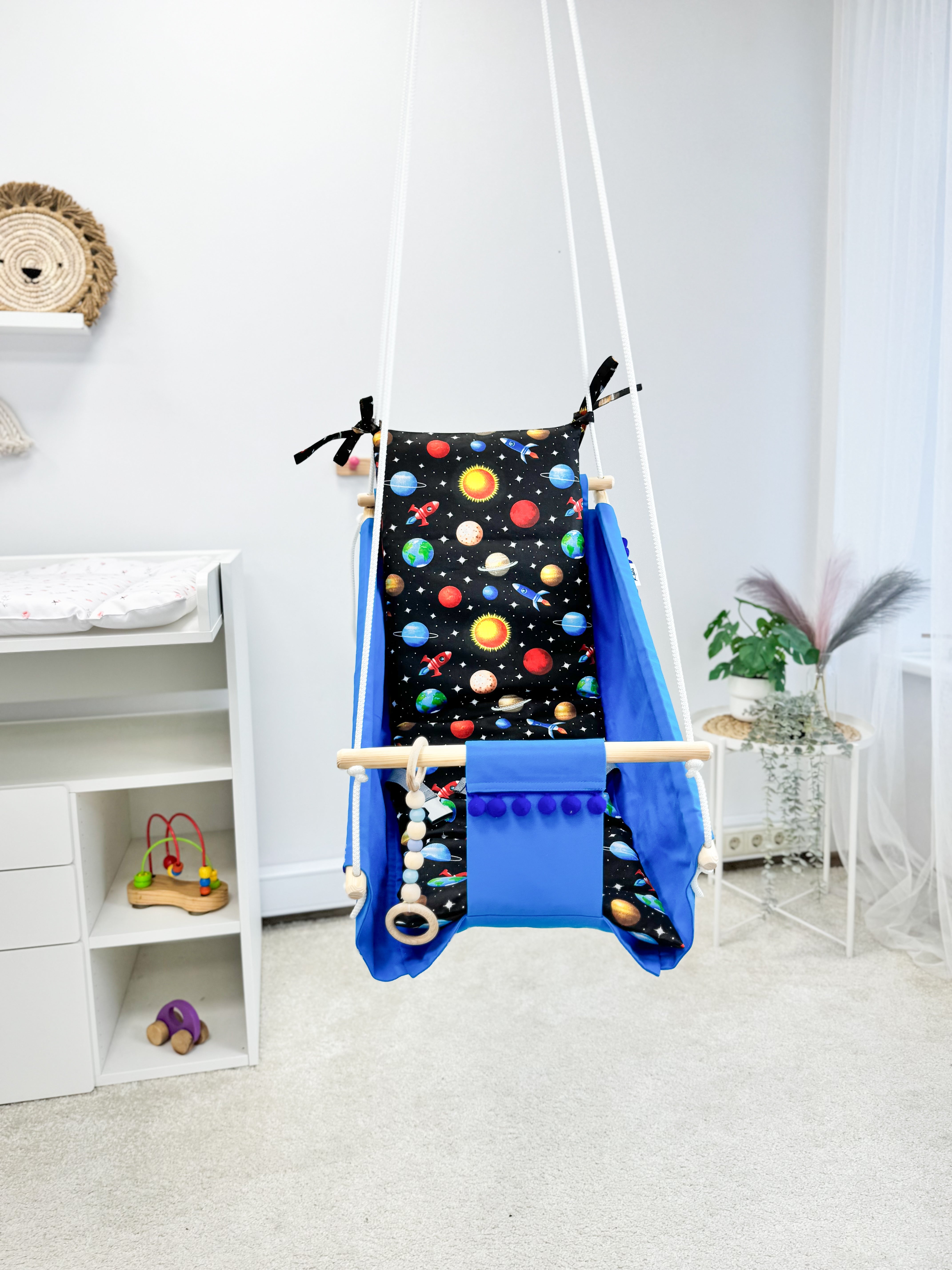 Blue Hammock baby swing "Planets"