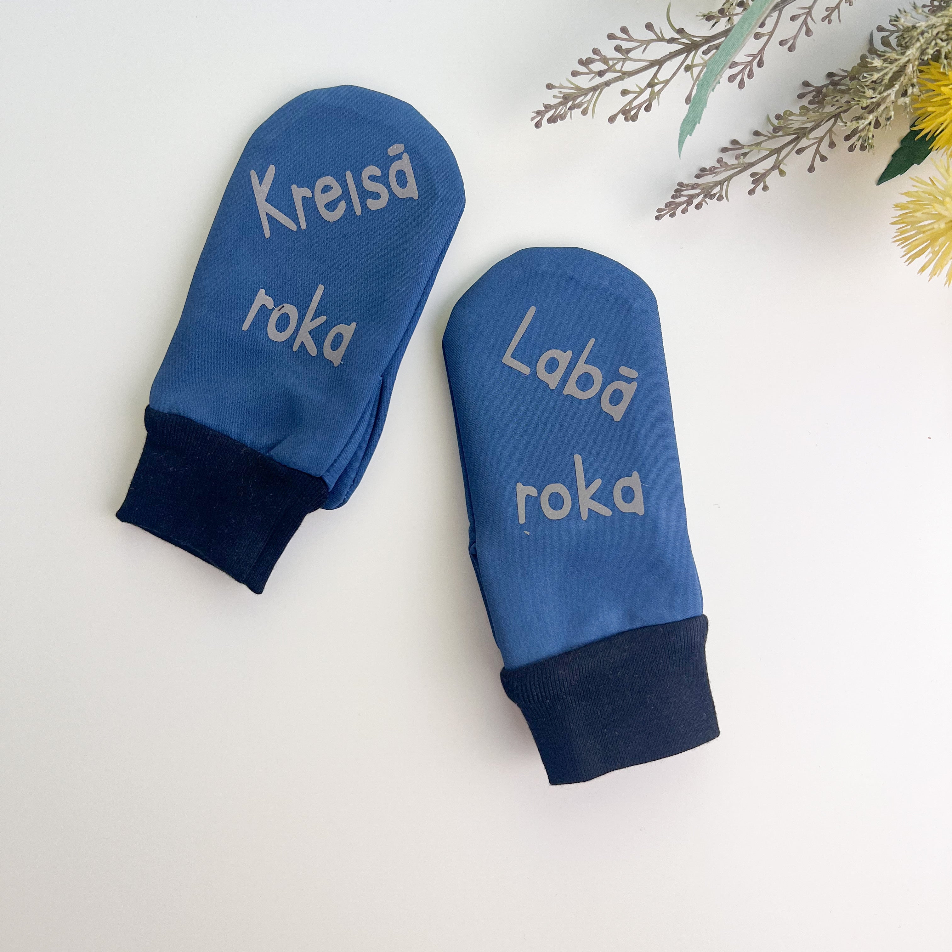 Baby mittens - Navy blue