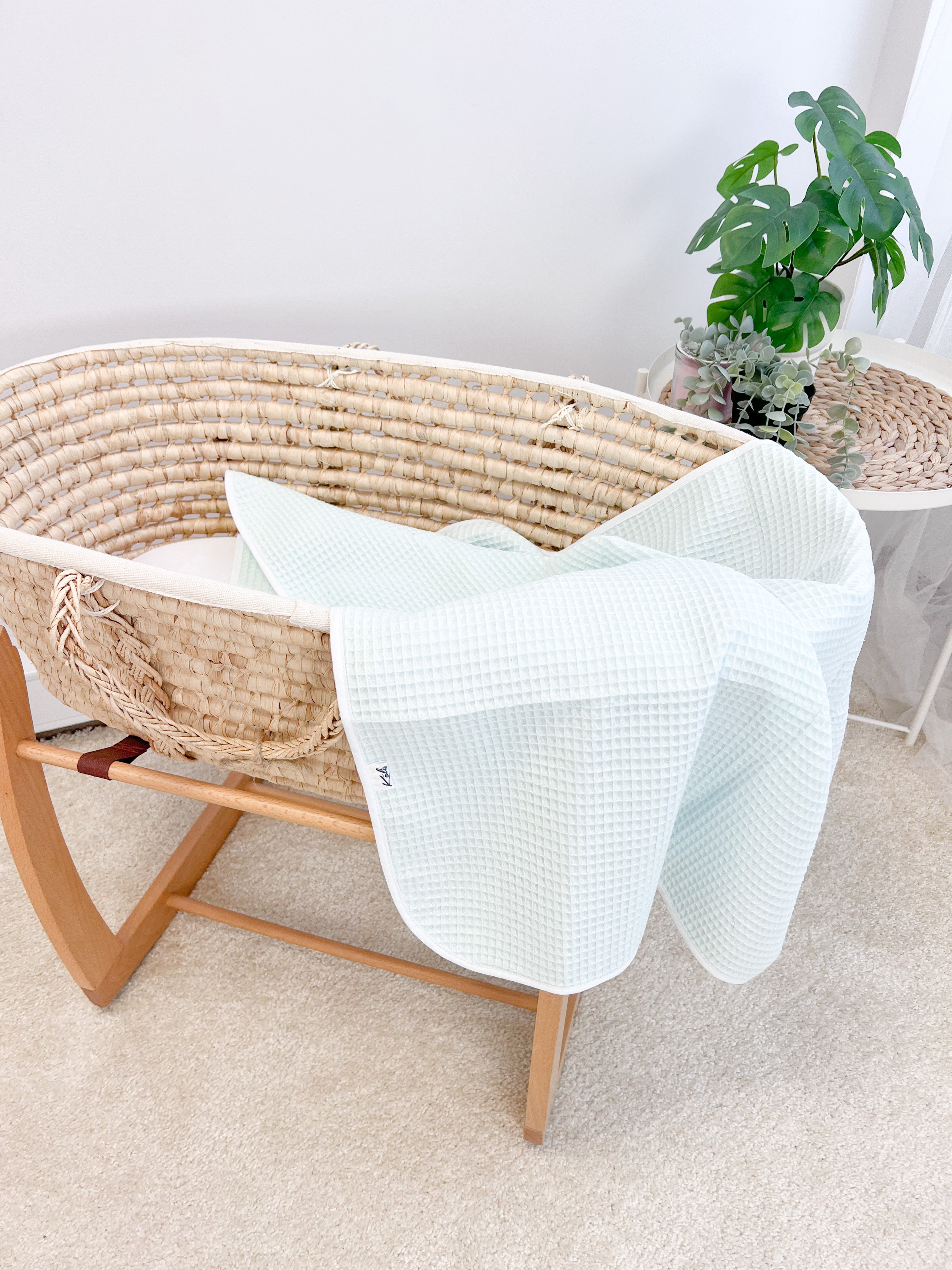 Cotton blanket "Eucalyptus Mint"
