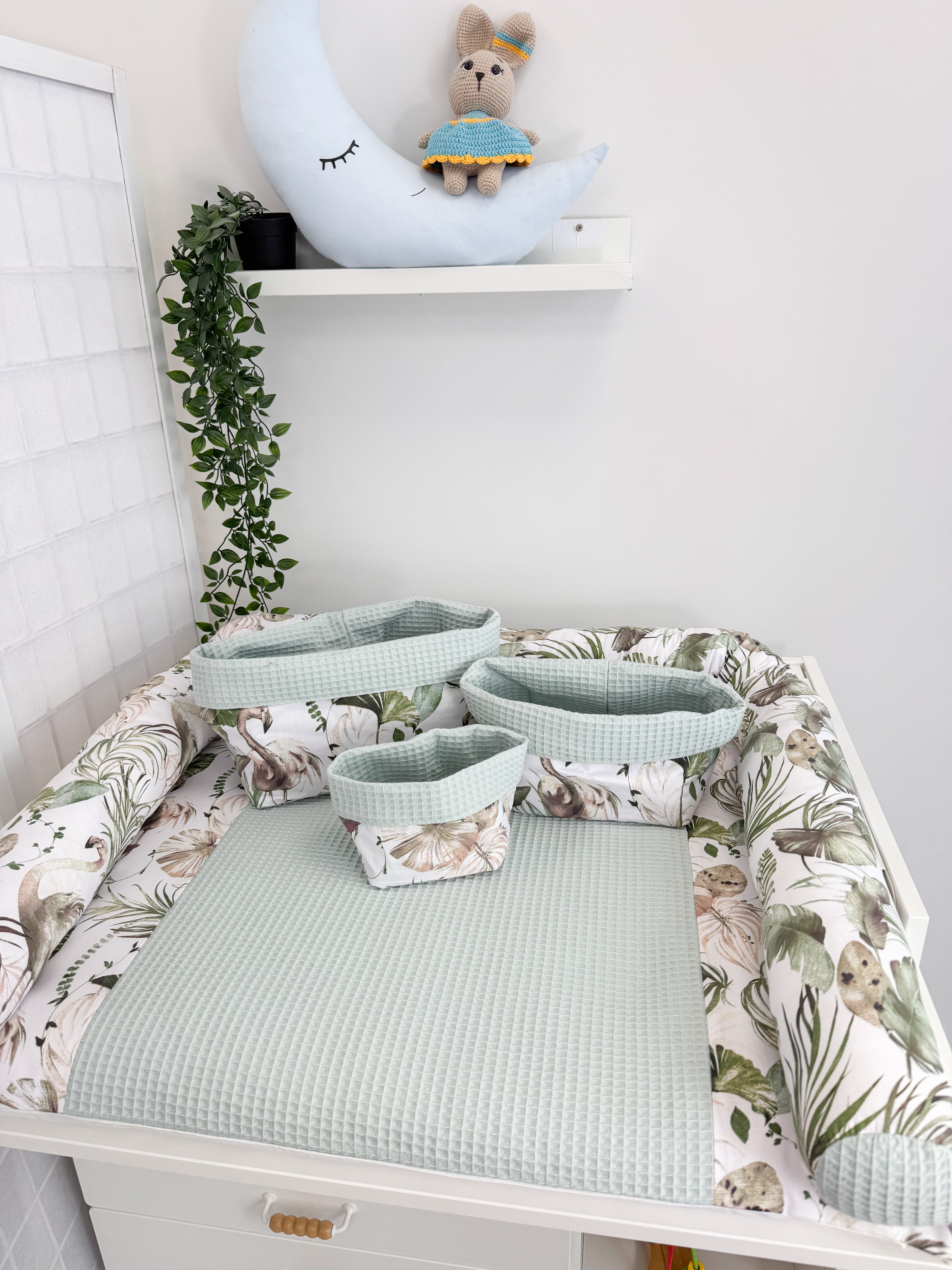 Cotton changing pad - Leaves