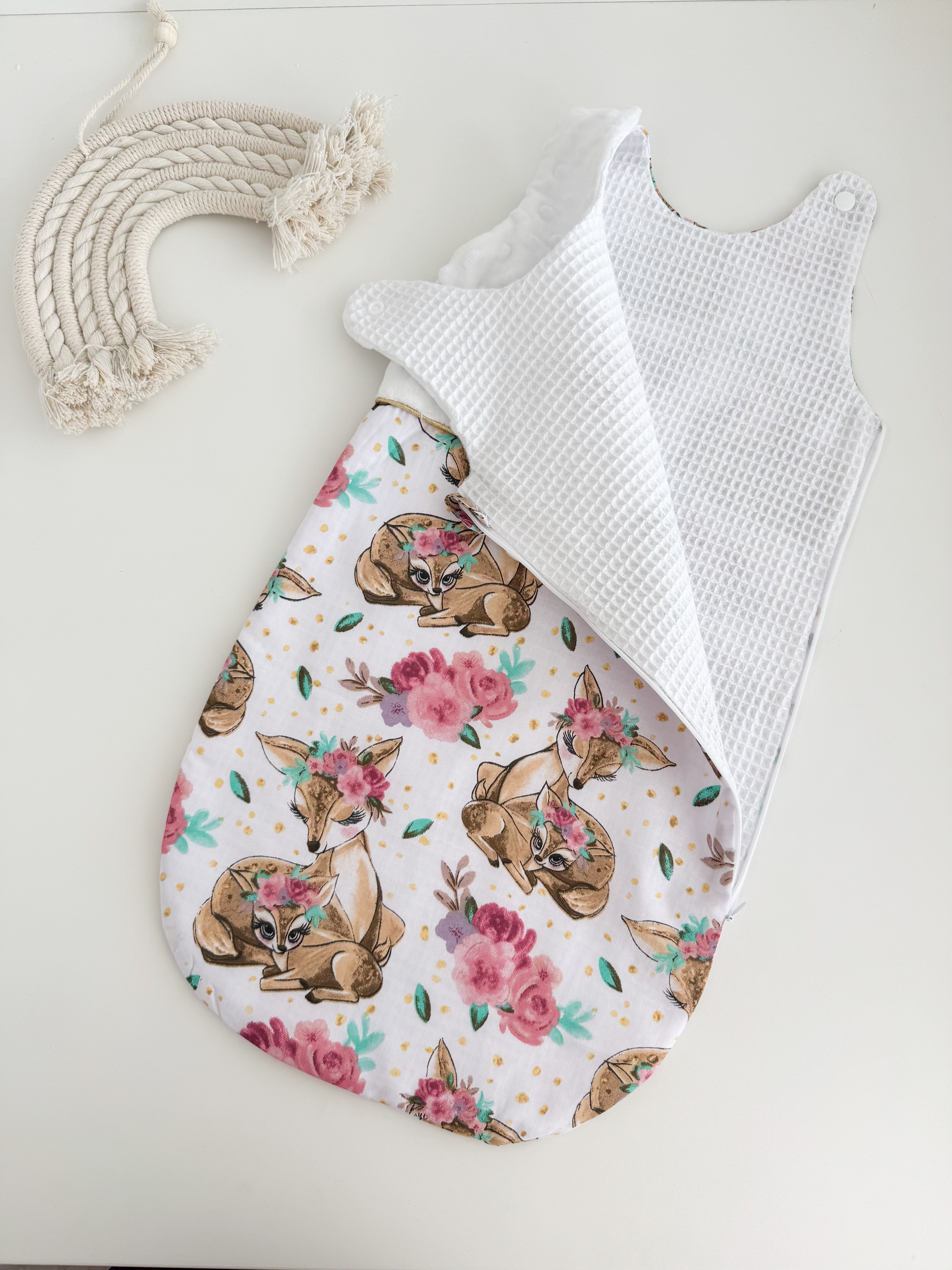 Baby sleeping bag Bambi with white