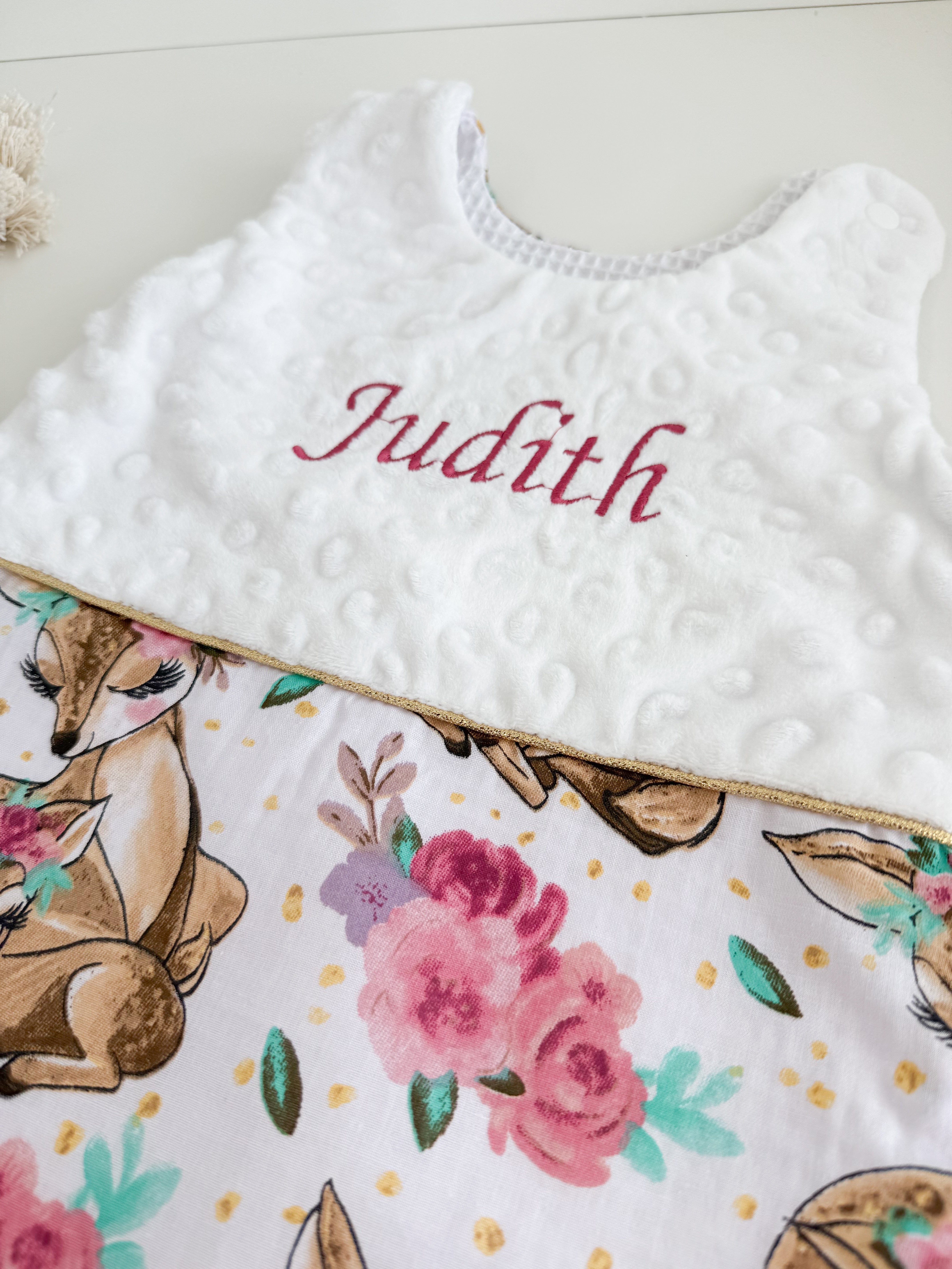 Baby sleeping bag Bambi with white