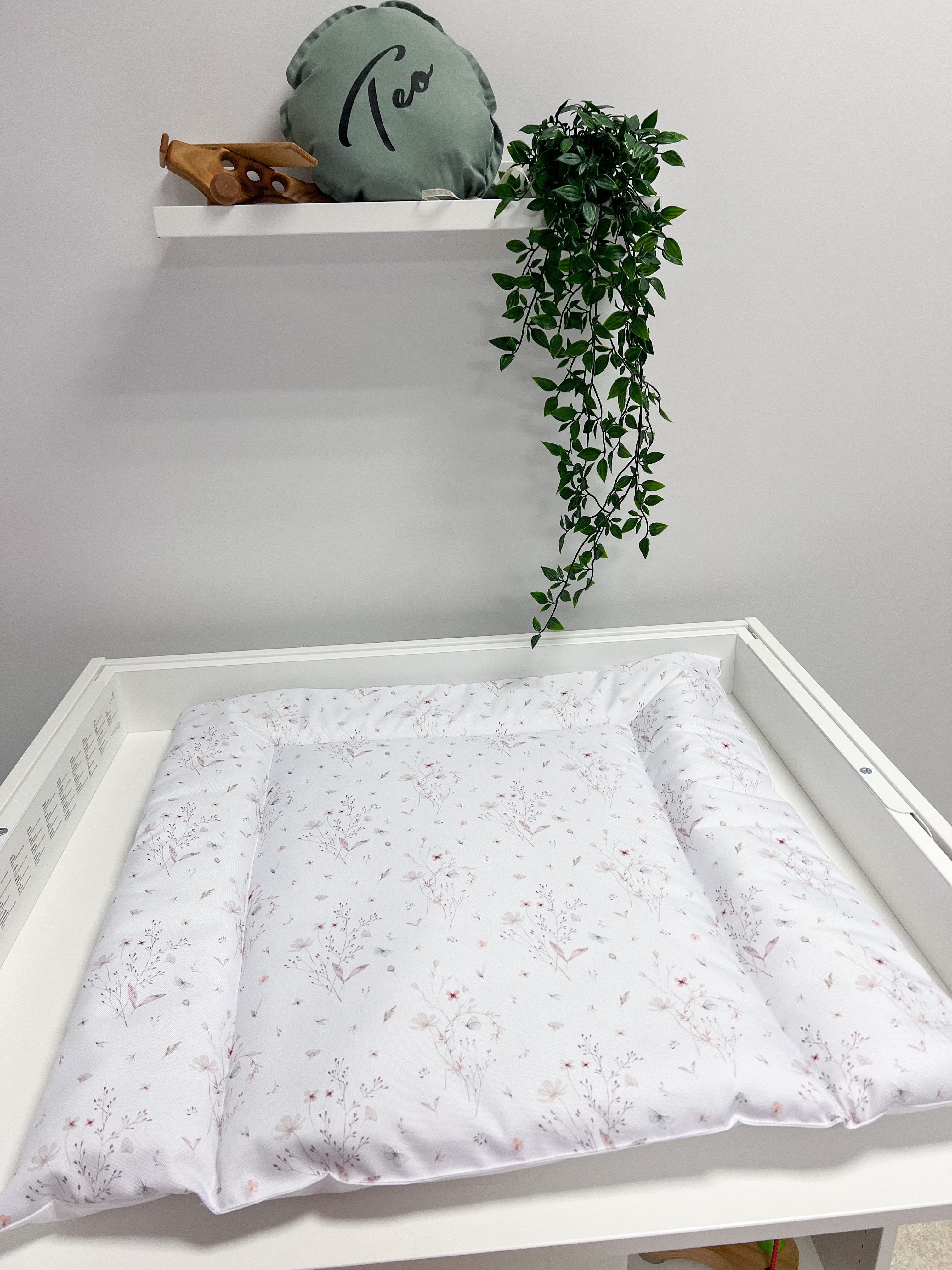 Water-resistant changing pad - meadow