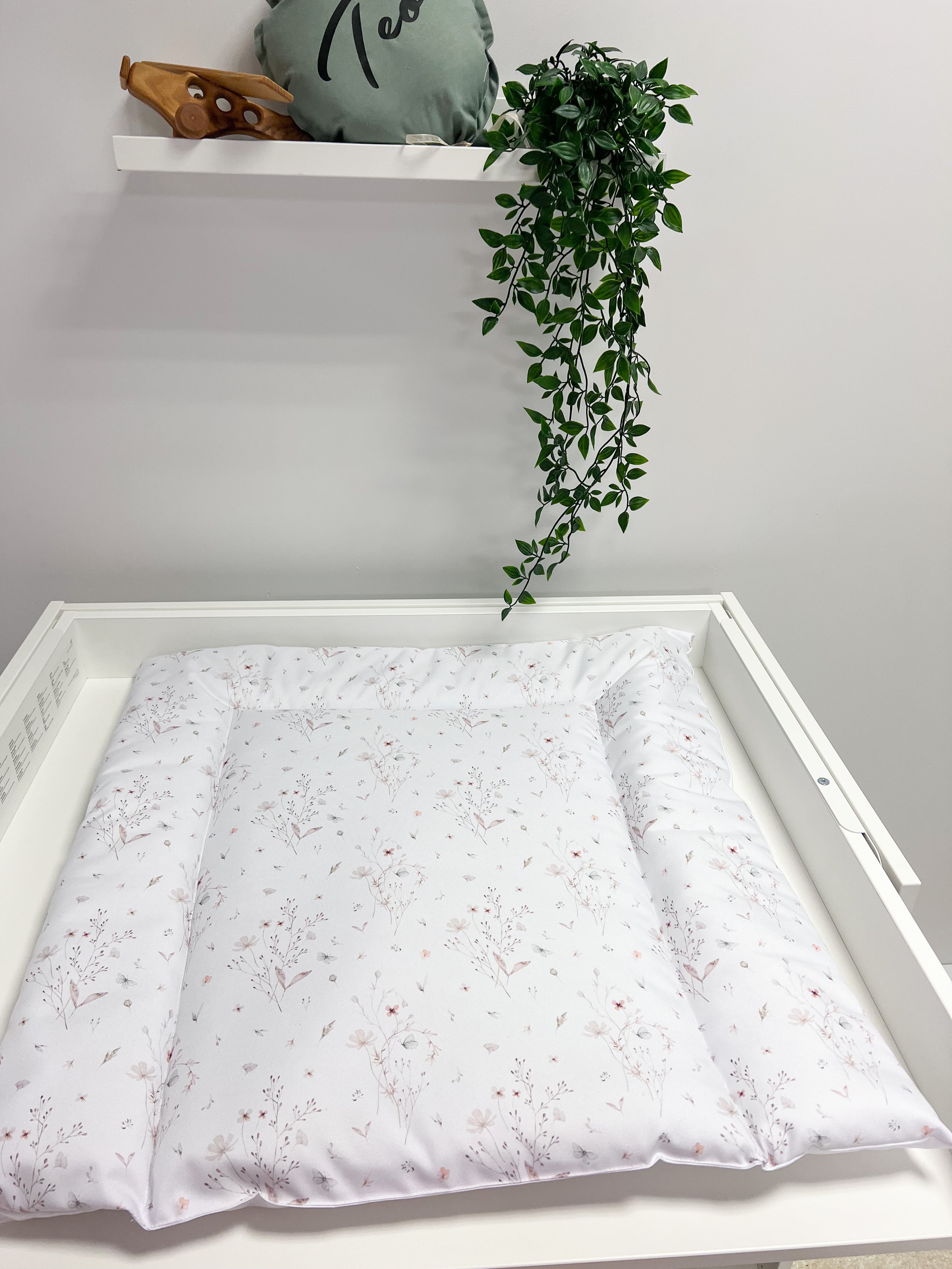 Water-resistant changing pad - meadow