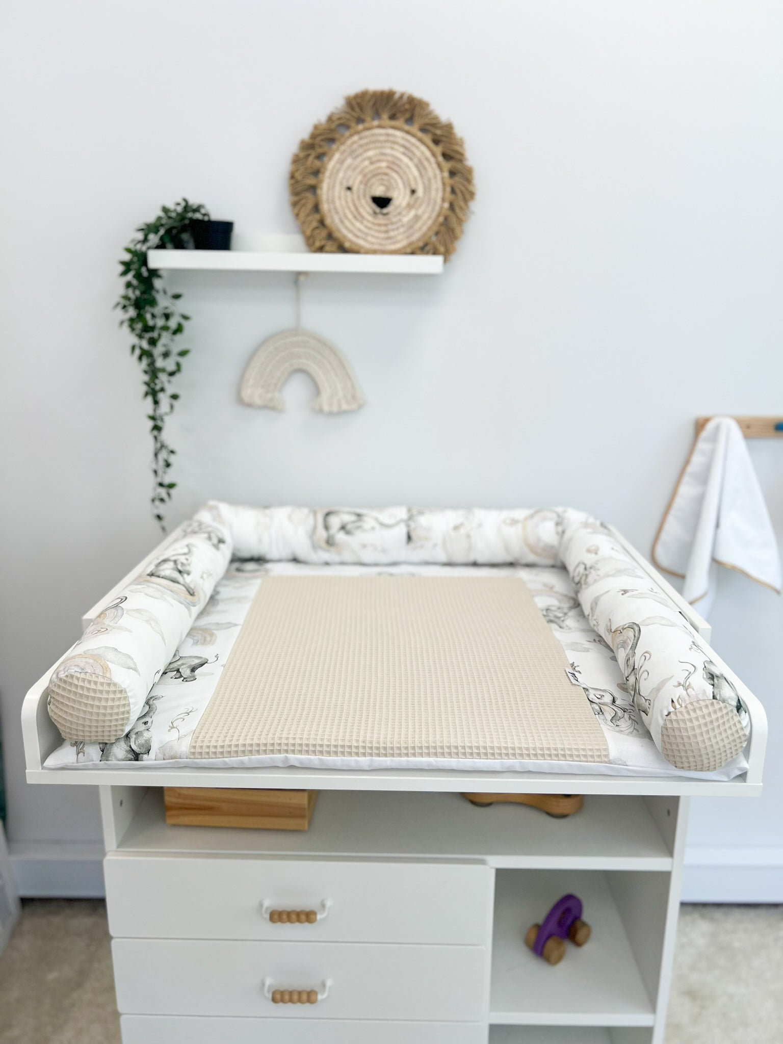 Cotton changing pad - Elephants