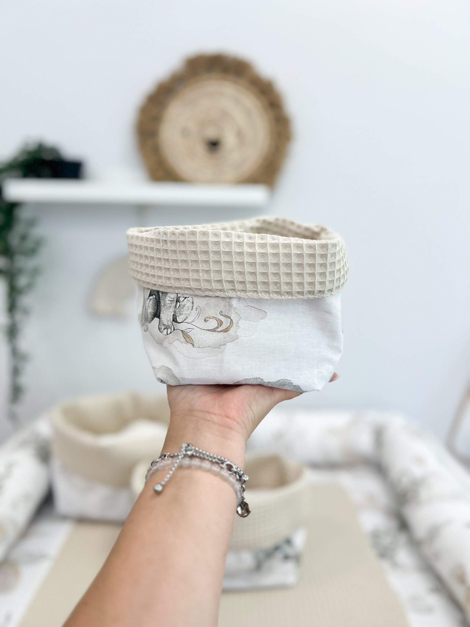 Cotton changing pad - Elephants