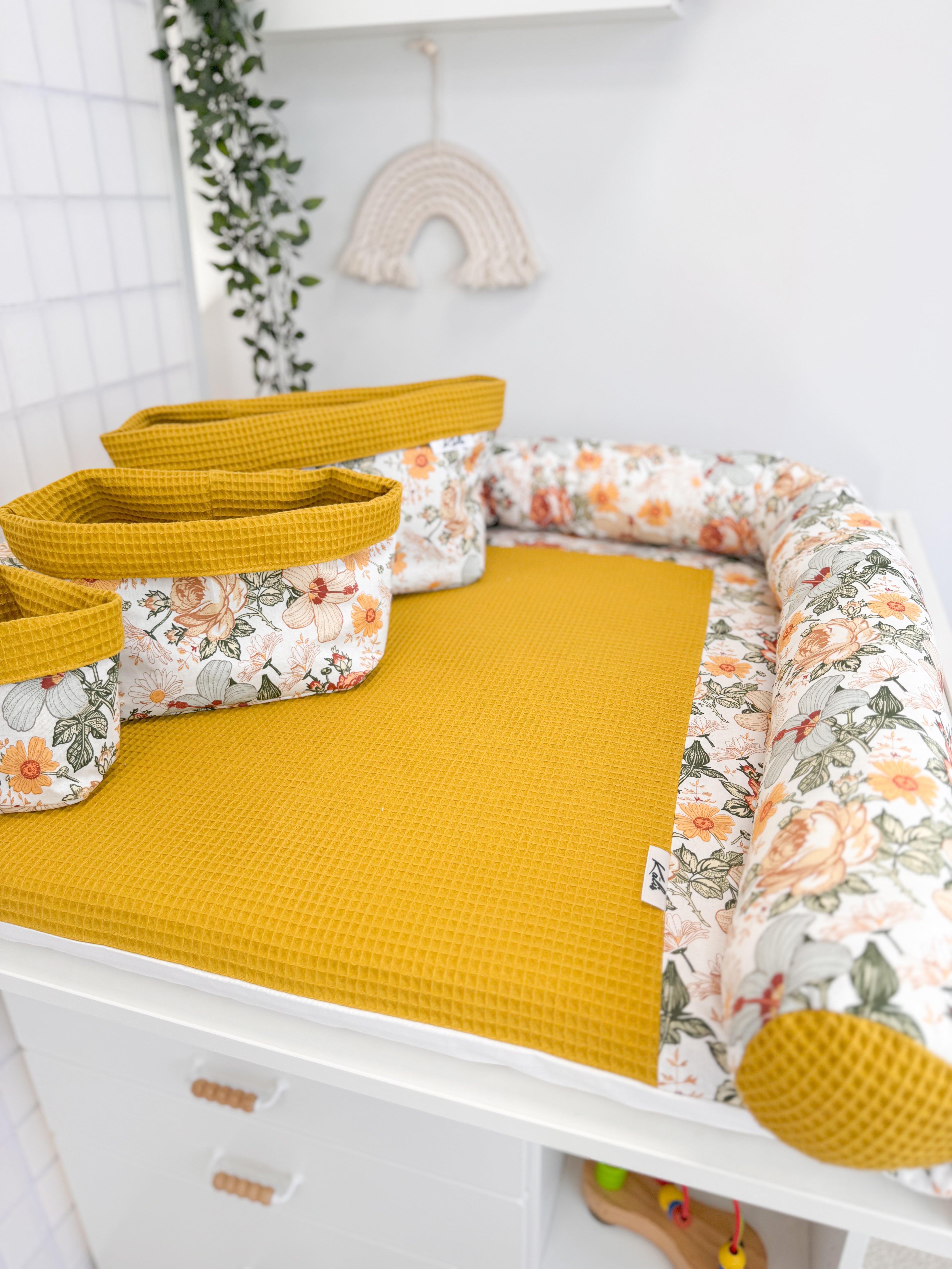 Cotton changing pad - Autumn Flowers