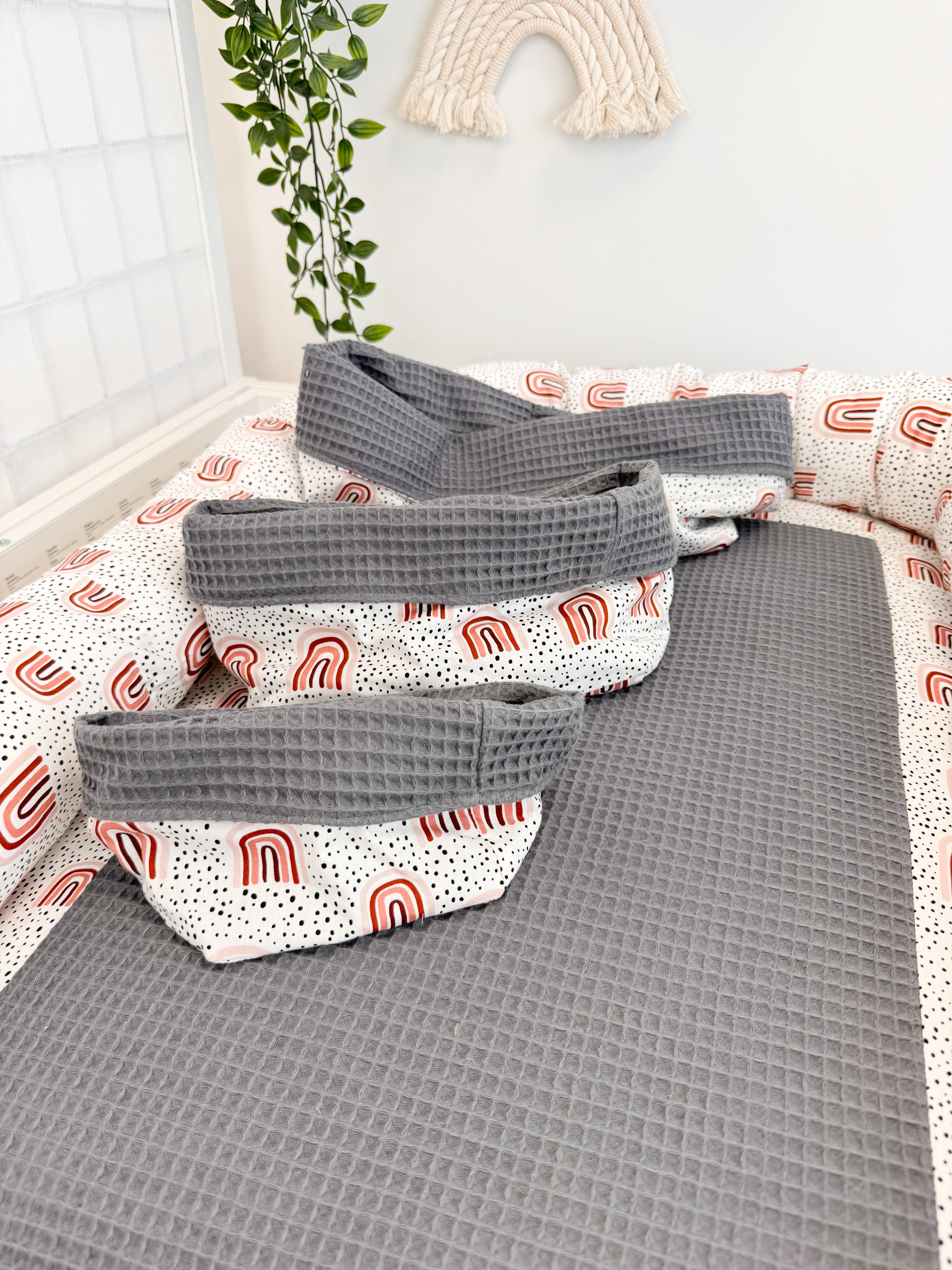 Cotton changing pad set "Rainbow" 60 x 70 cm