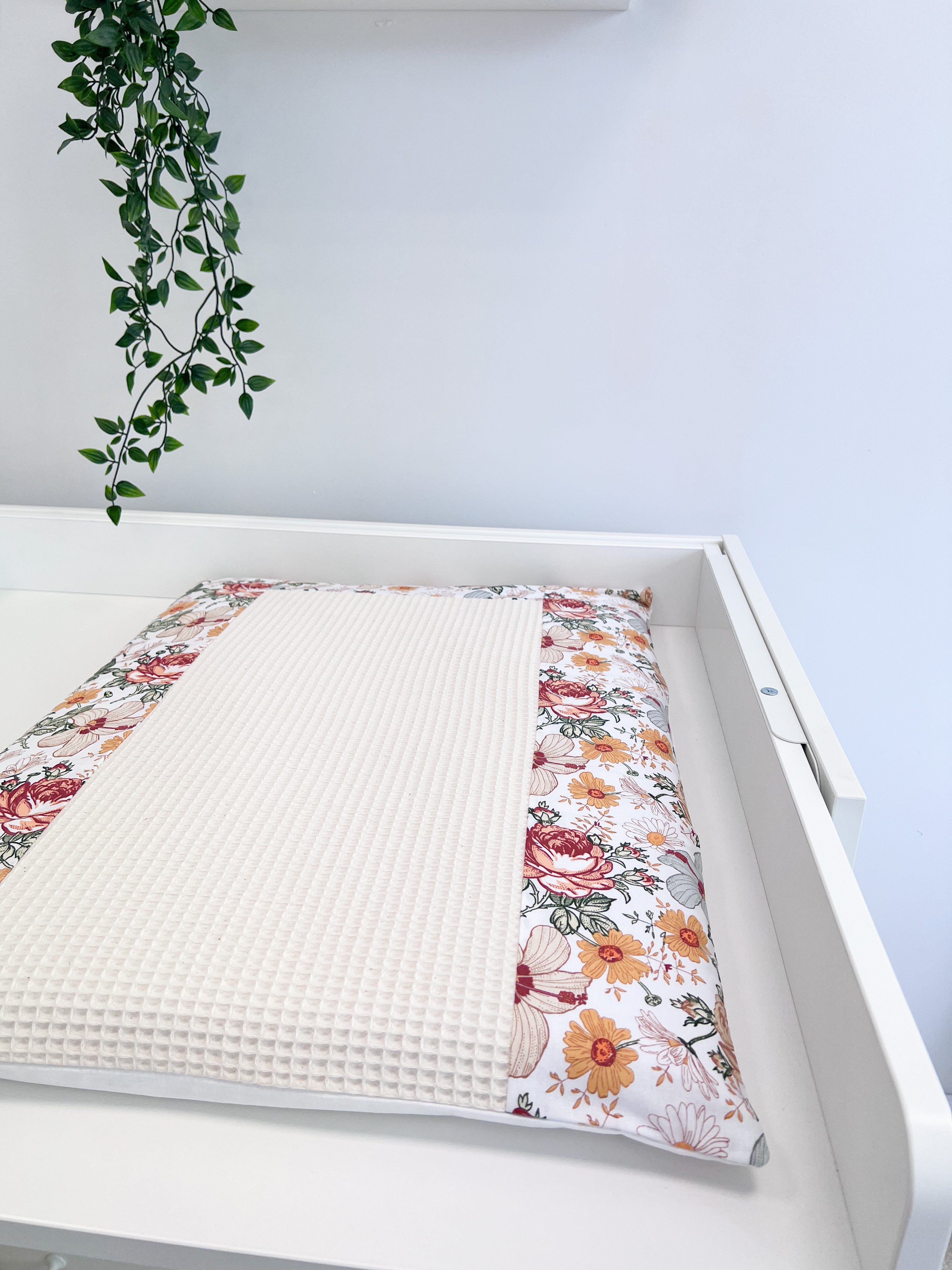 Cotton changing pad - Autumn flowers