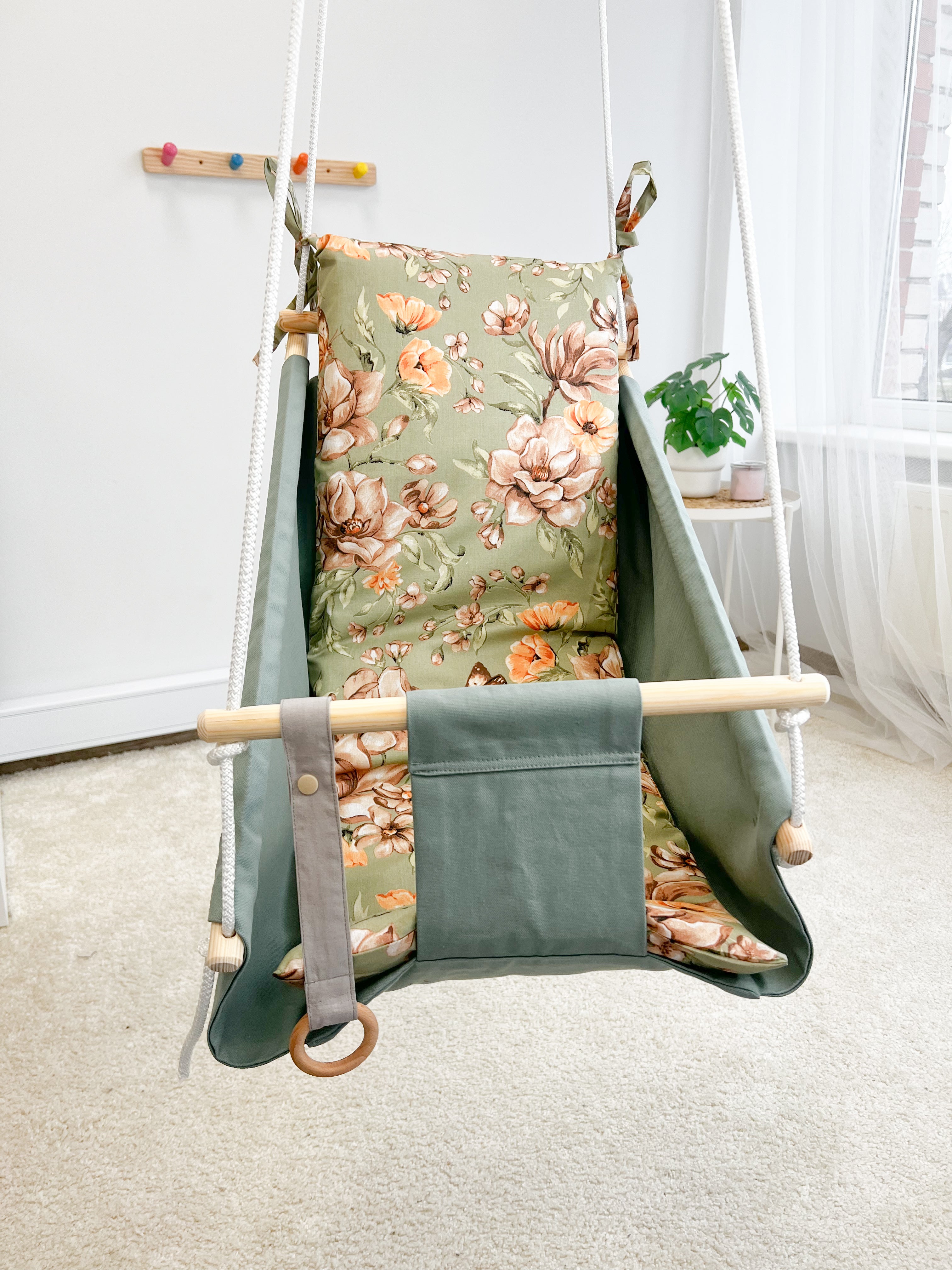 Hammock baby swing "Flowers"