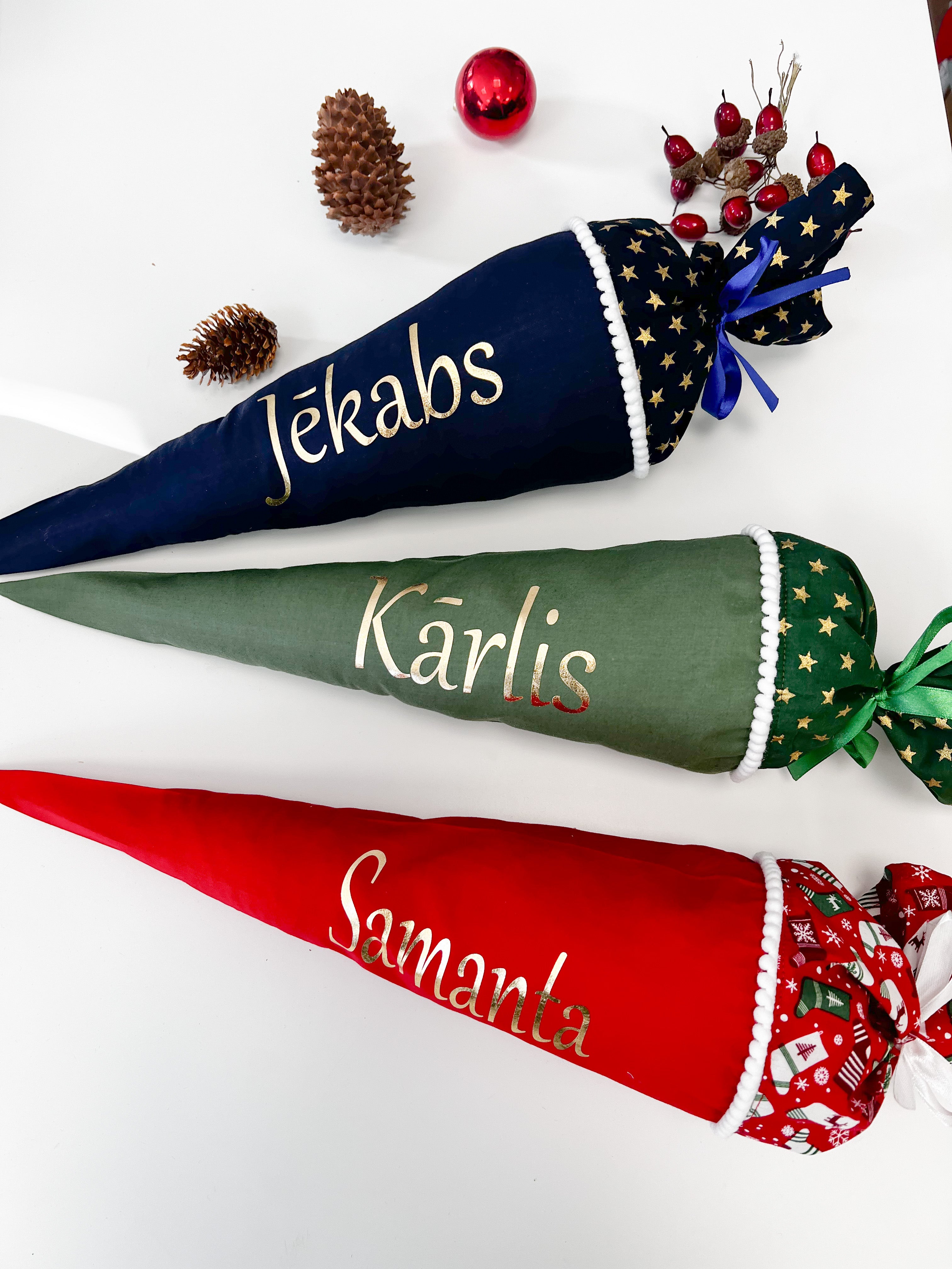 Christmas candy cone - Mustard Yellow