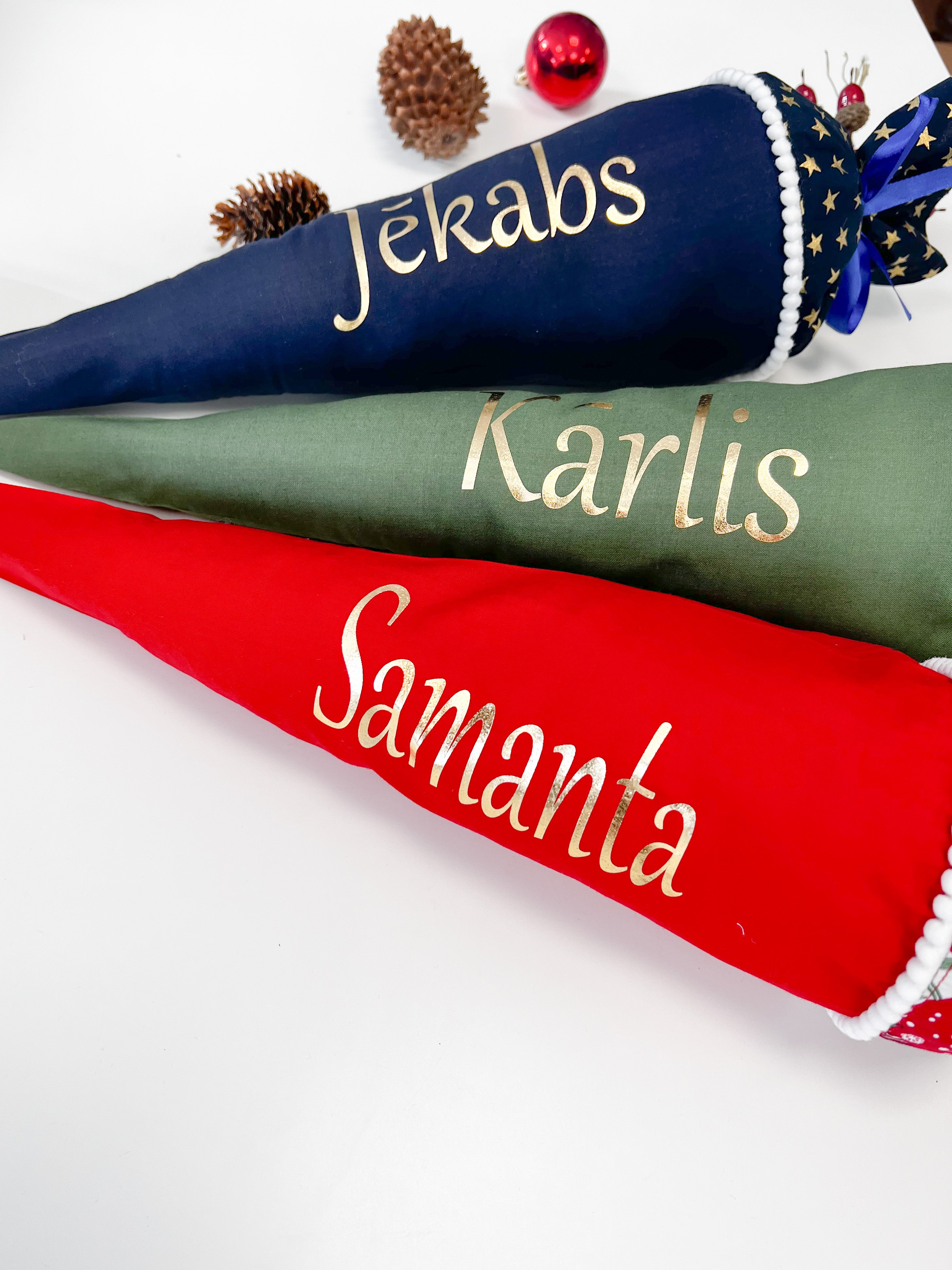 Christmas candy cone - Red