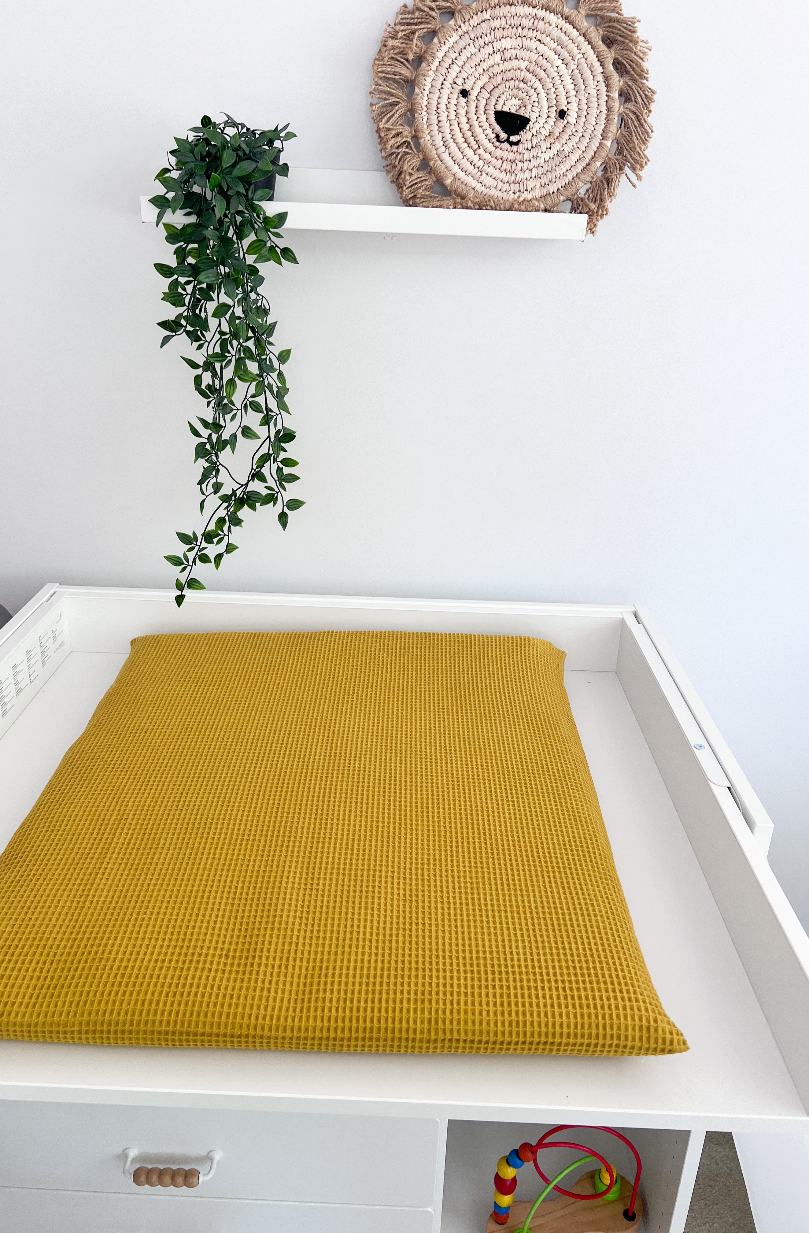 Cotton changing pad - Mustard