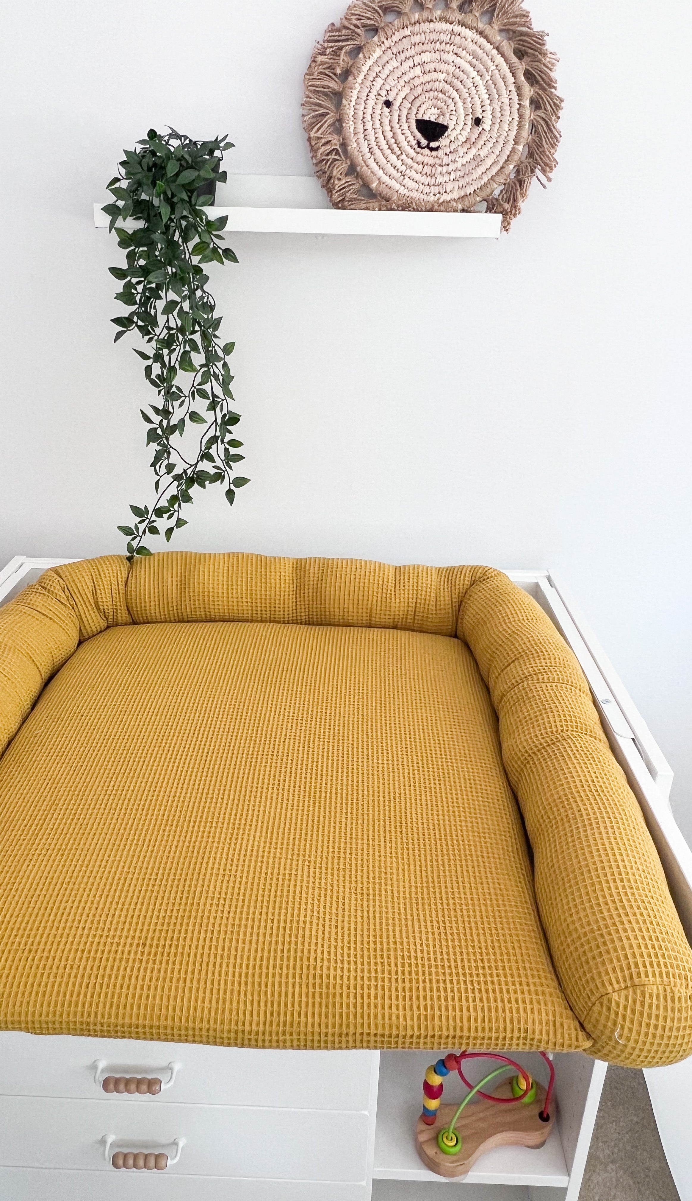 Cotton changing pad - Mustard