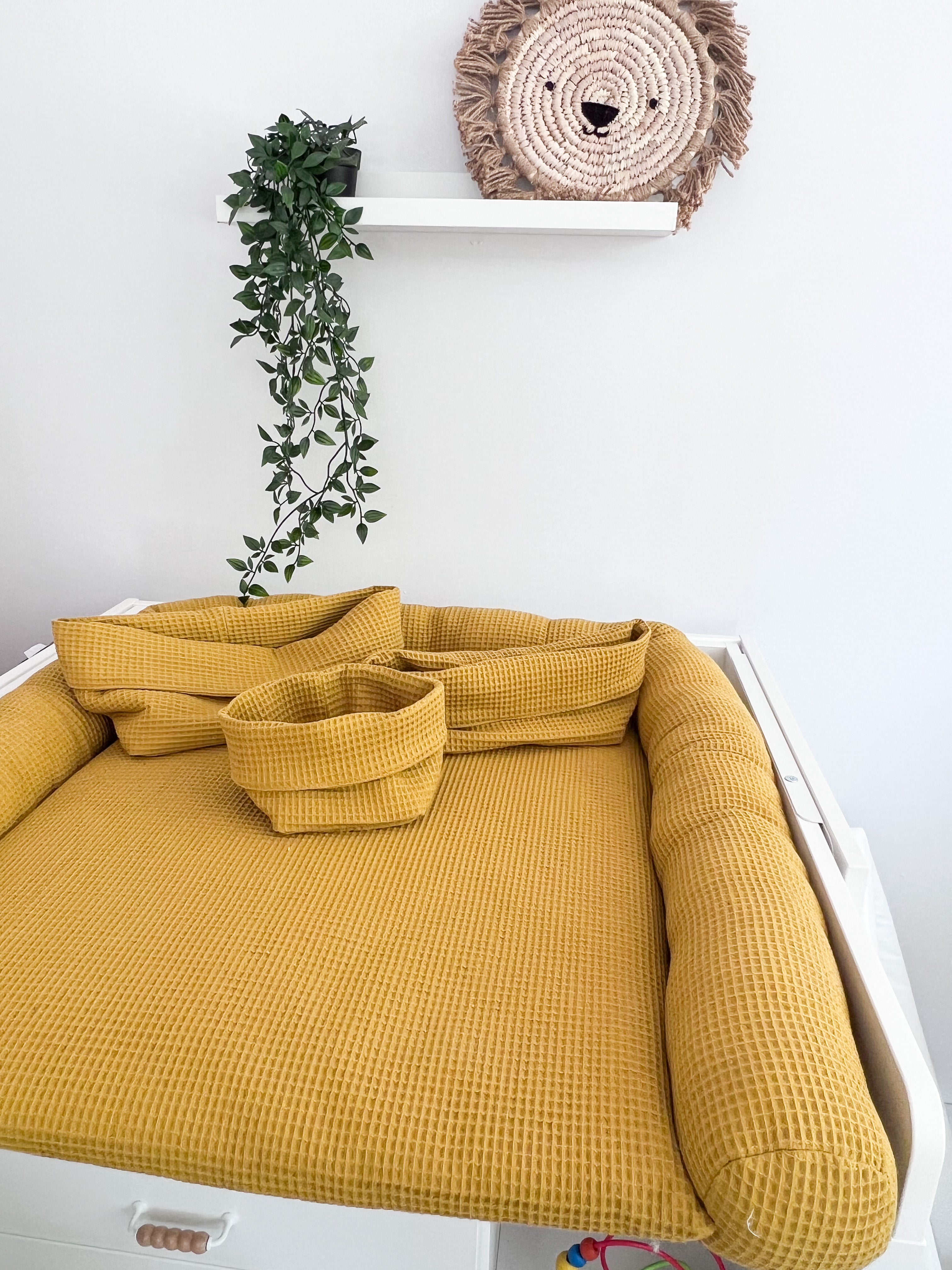 Cotton changing pad - Mustard