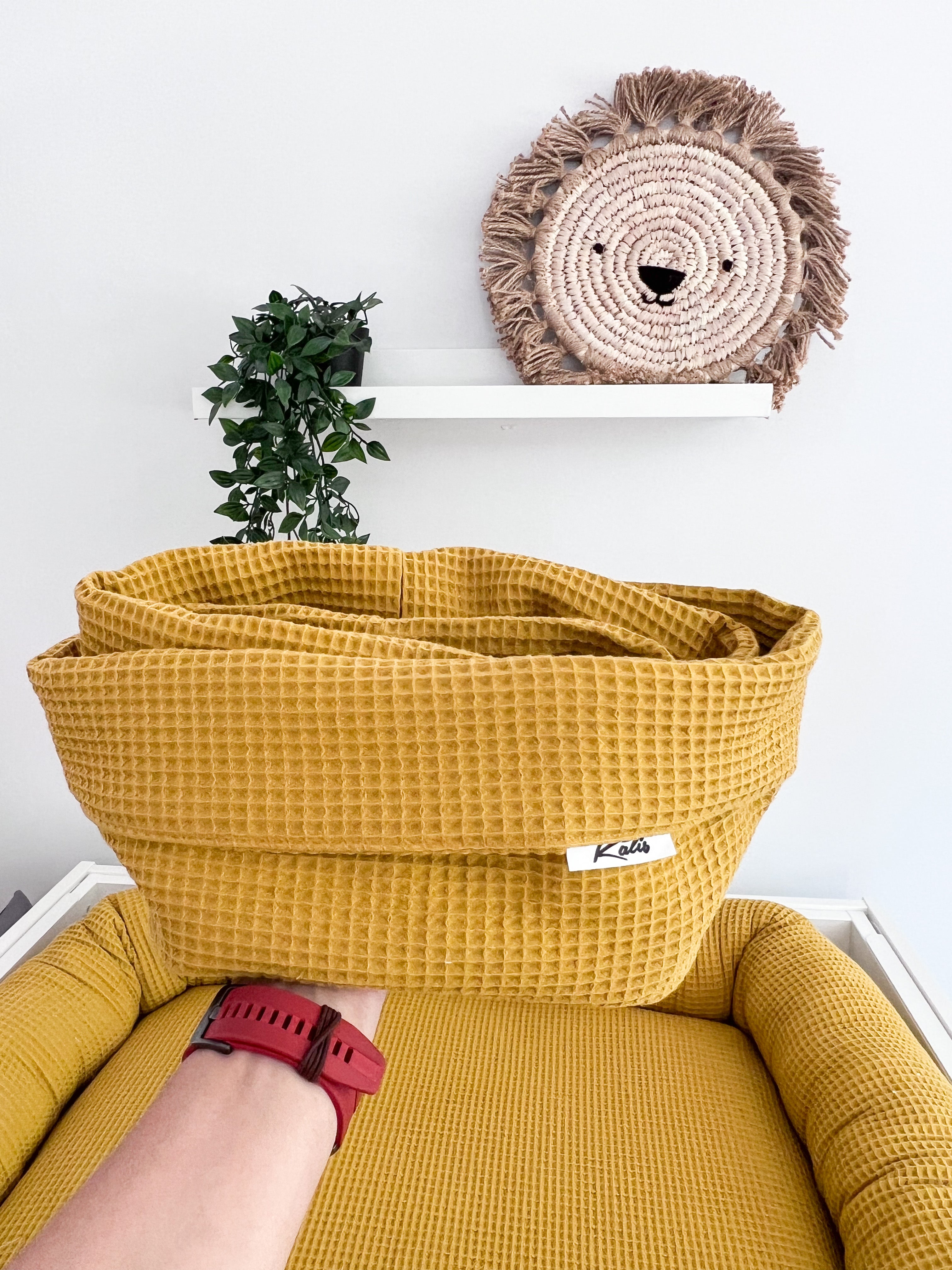 Cotton changing pad - Mustard