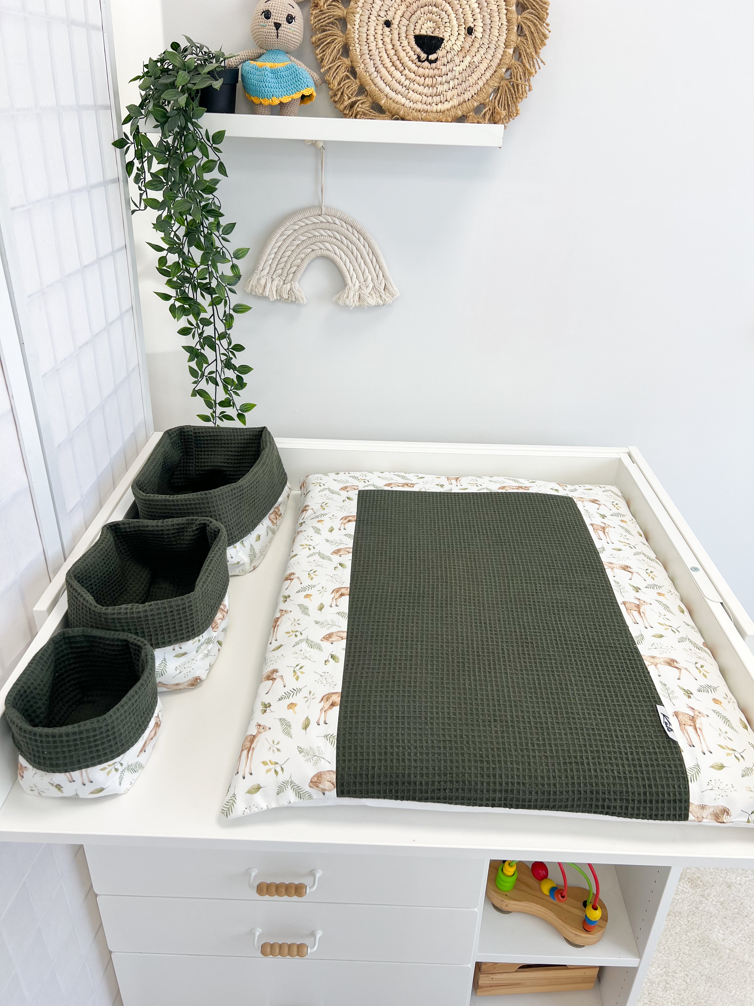 Cotton changing pad set "Deer" 60 x 70 cm