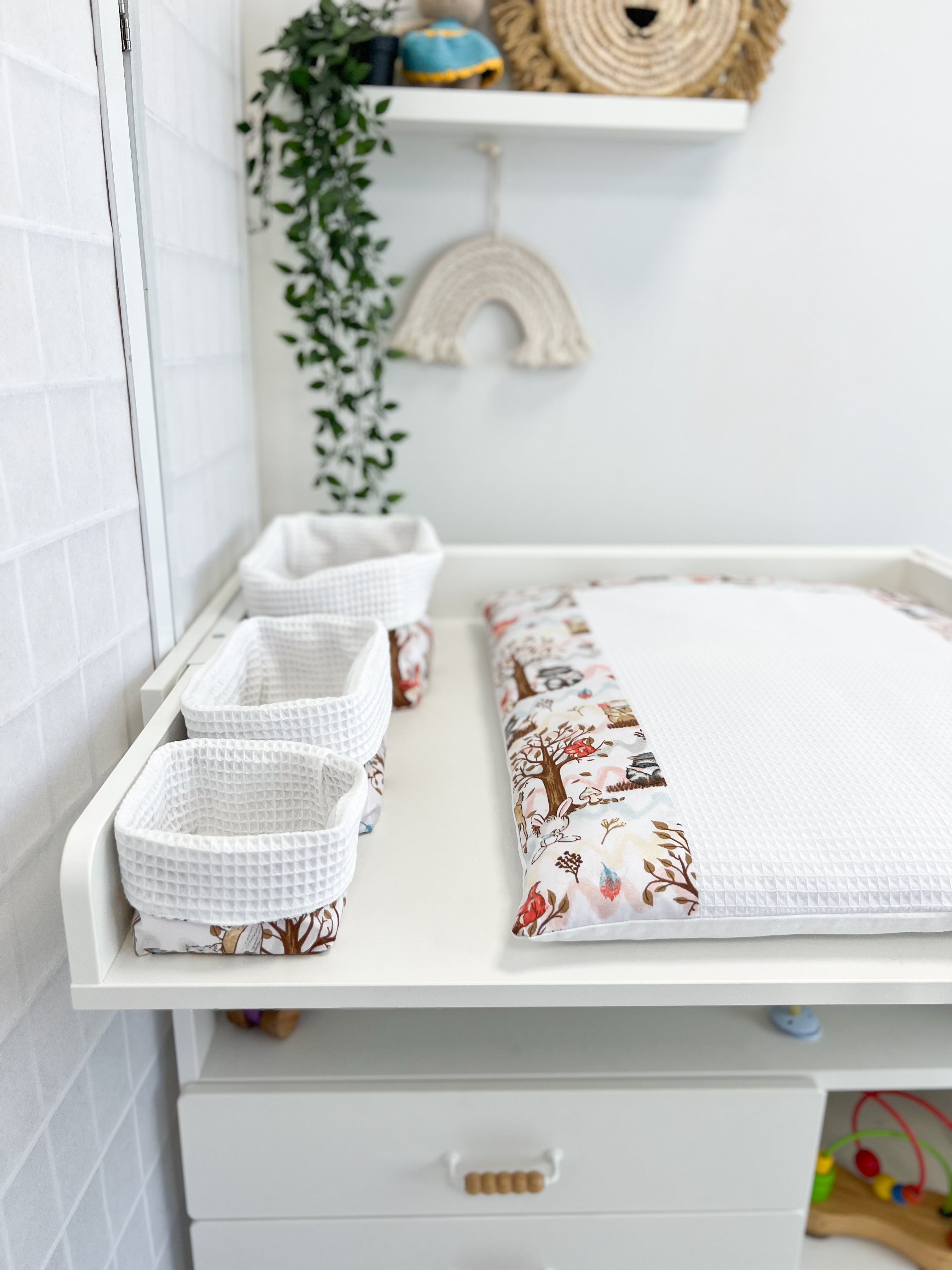 Cotton changing pad set "Fox" 60 x 70 cm