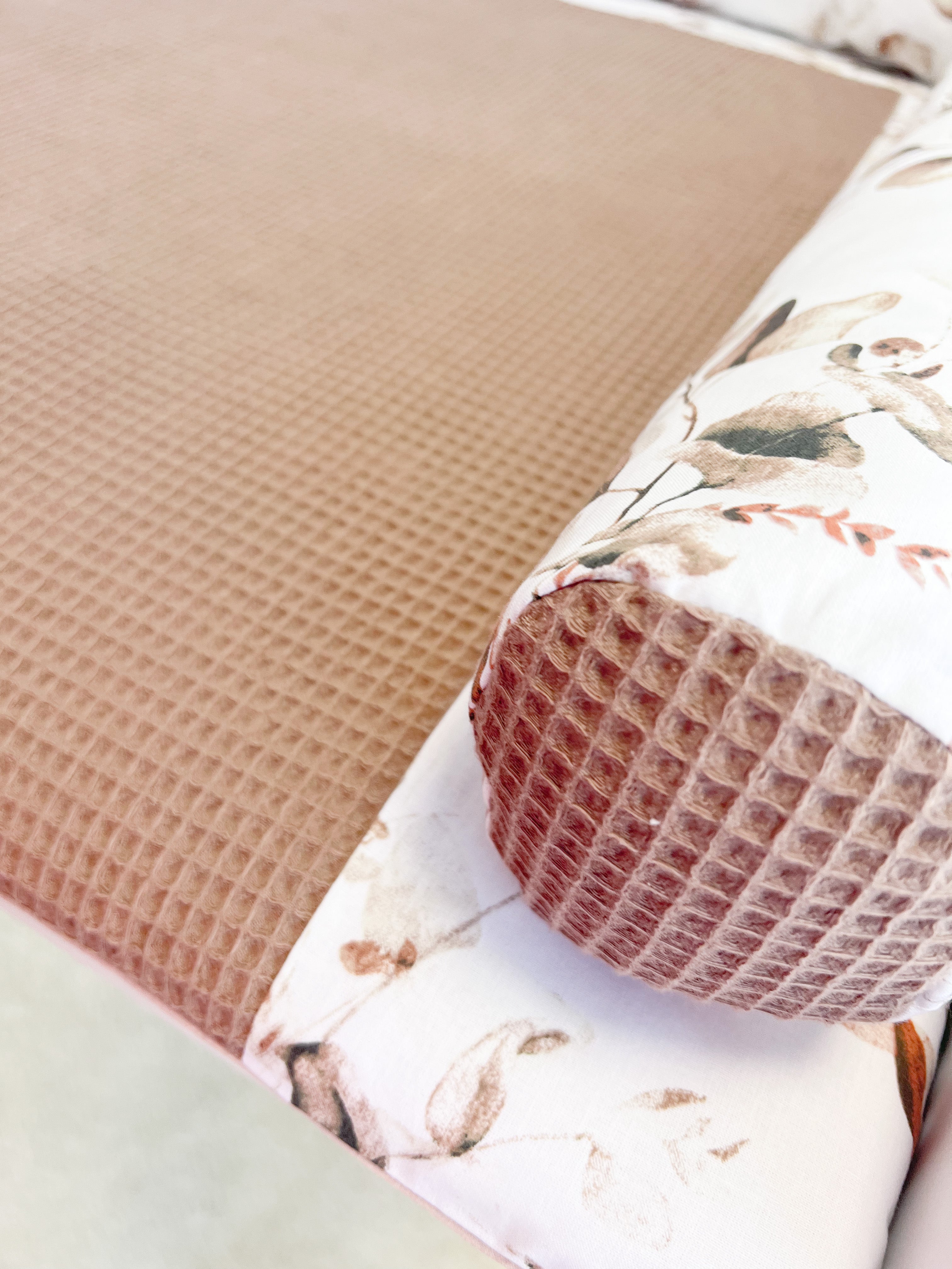Cotton changing pad - Brown eucalyptus