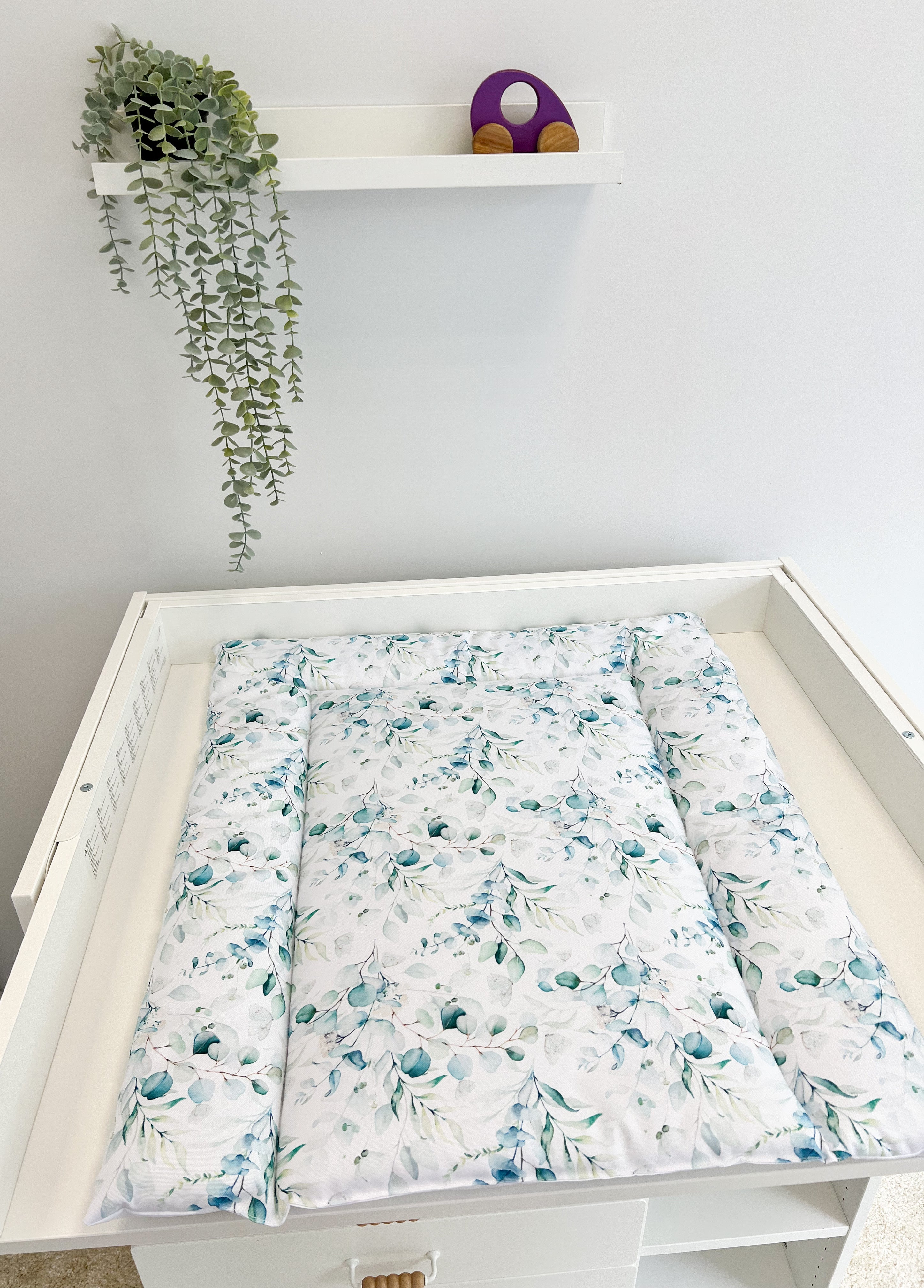 Water-resistant changing pad - eucalyptus