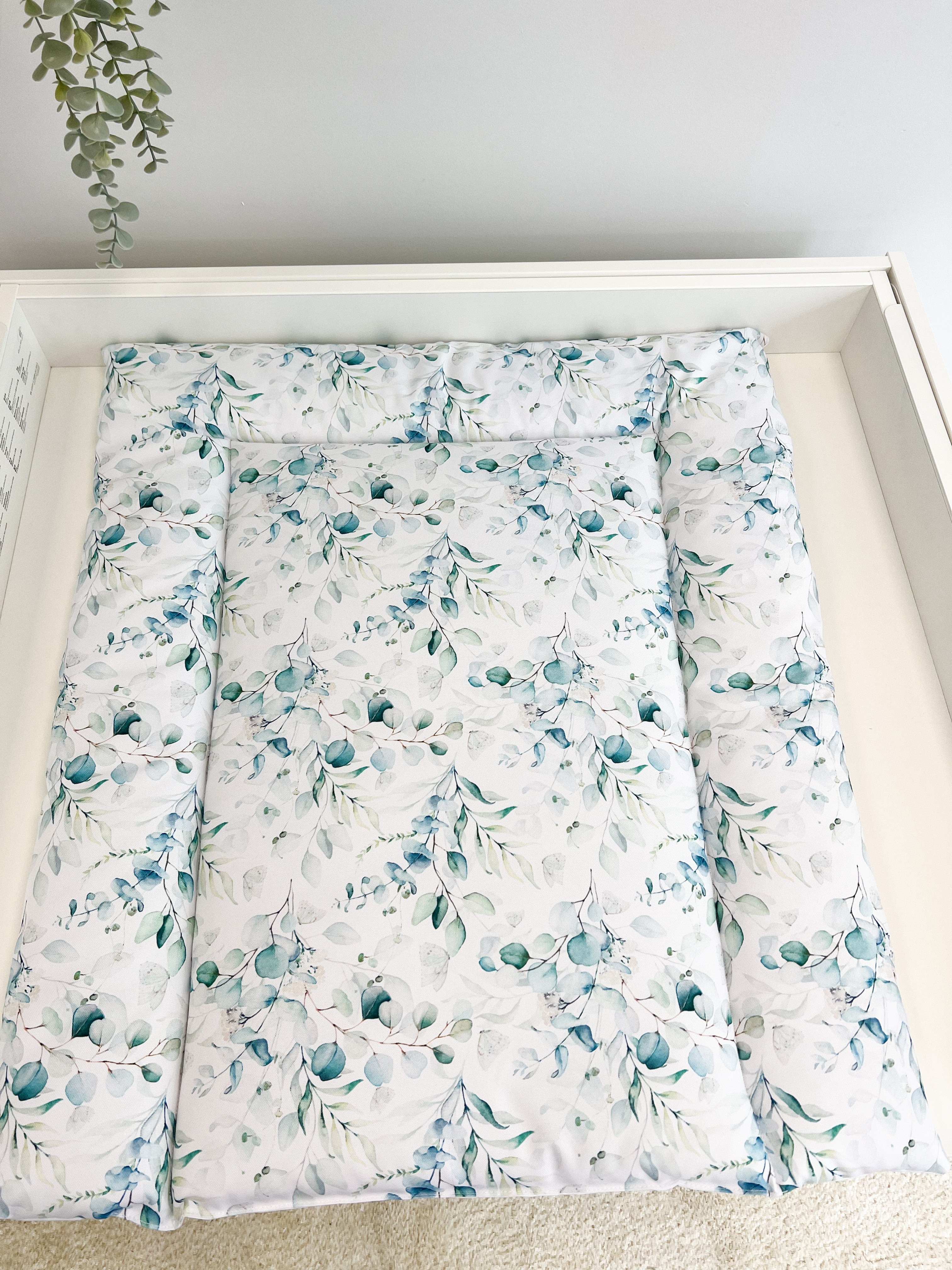 Water-resistant changing pad - eucalyptus