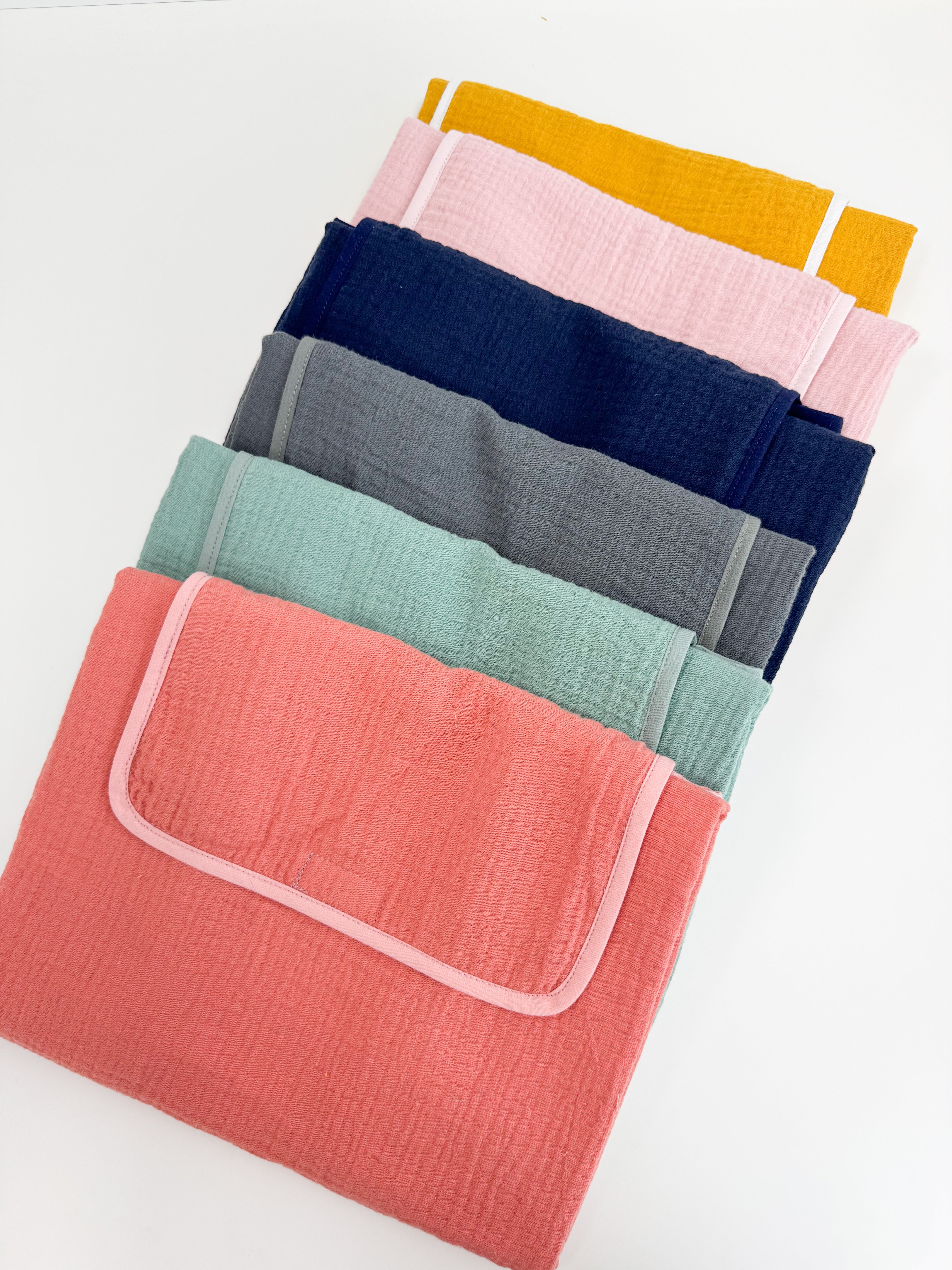 Travel changing sheet - Salmon pink