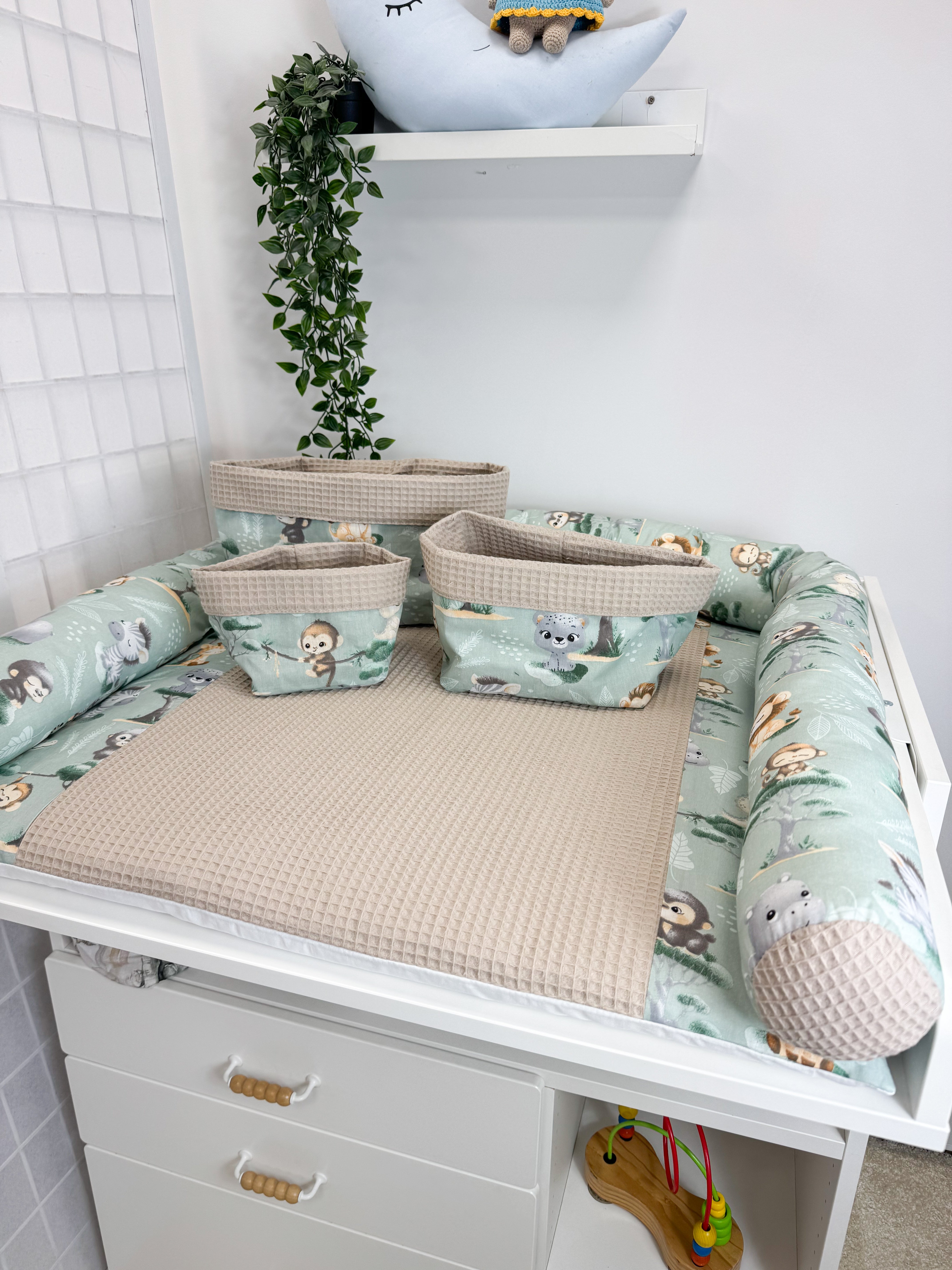 Cotton changing pad - Safari