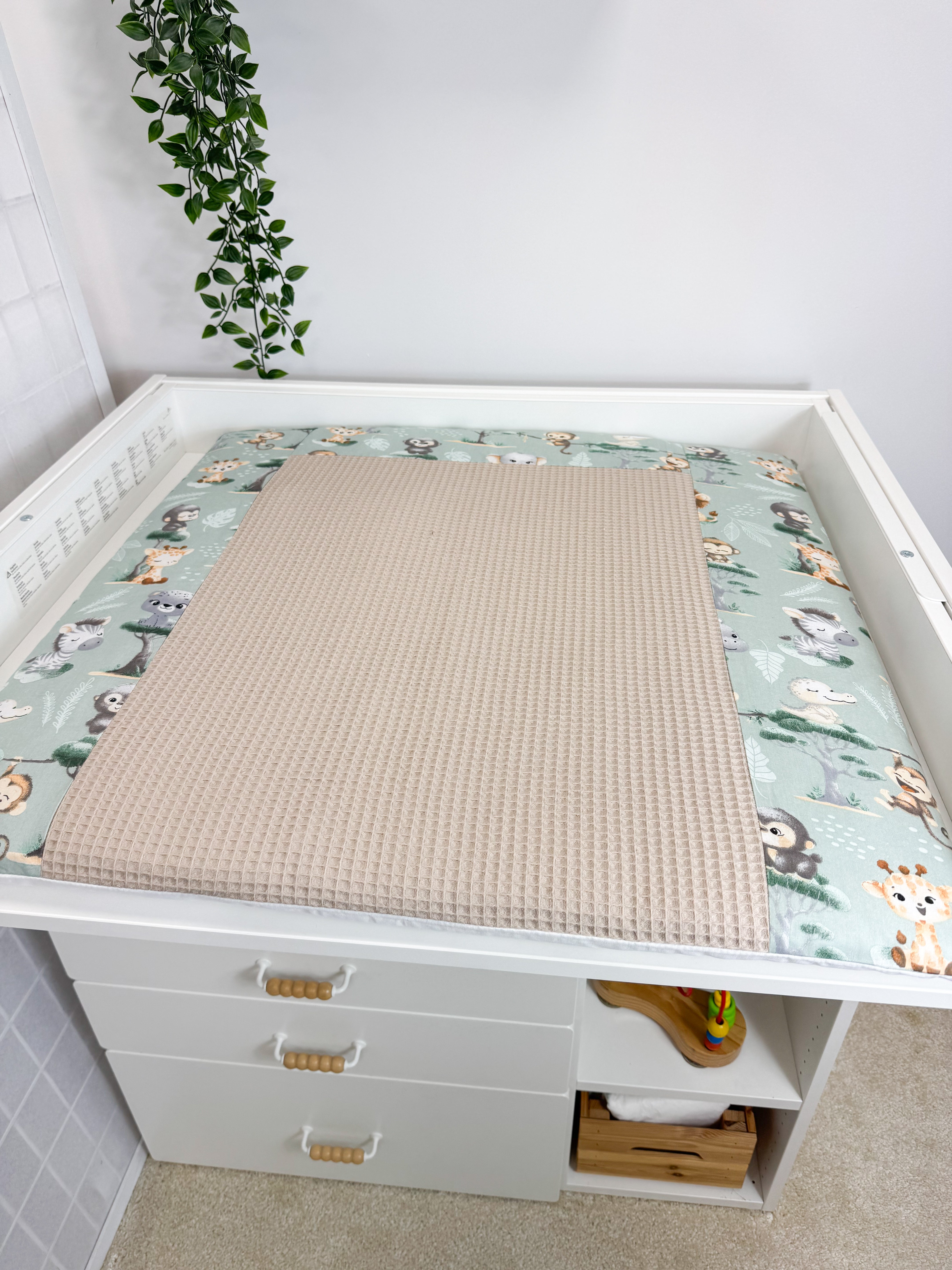 Cotton changing pad - Safari