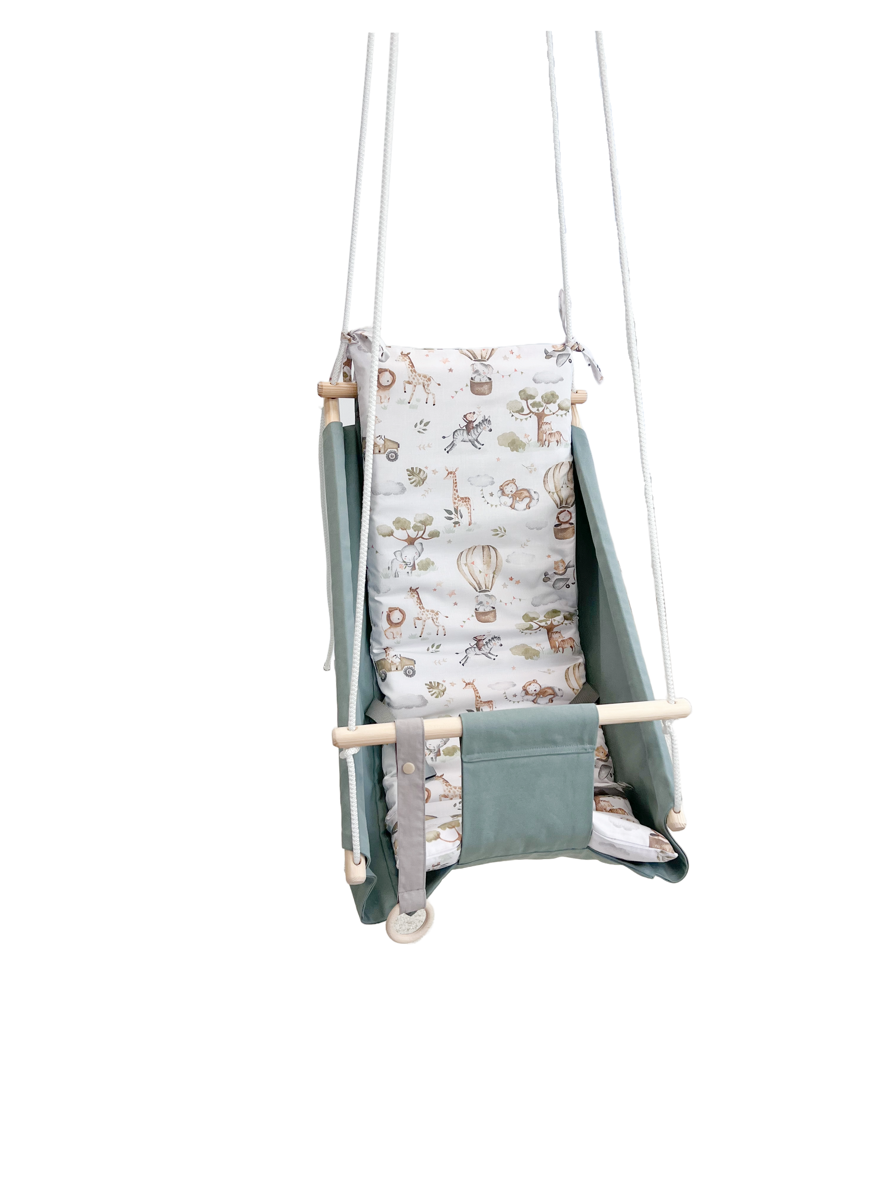Hammock swing baby "Eucalyptus safari animals"