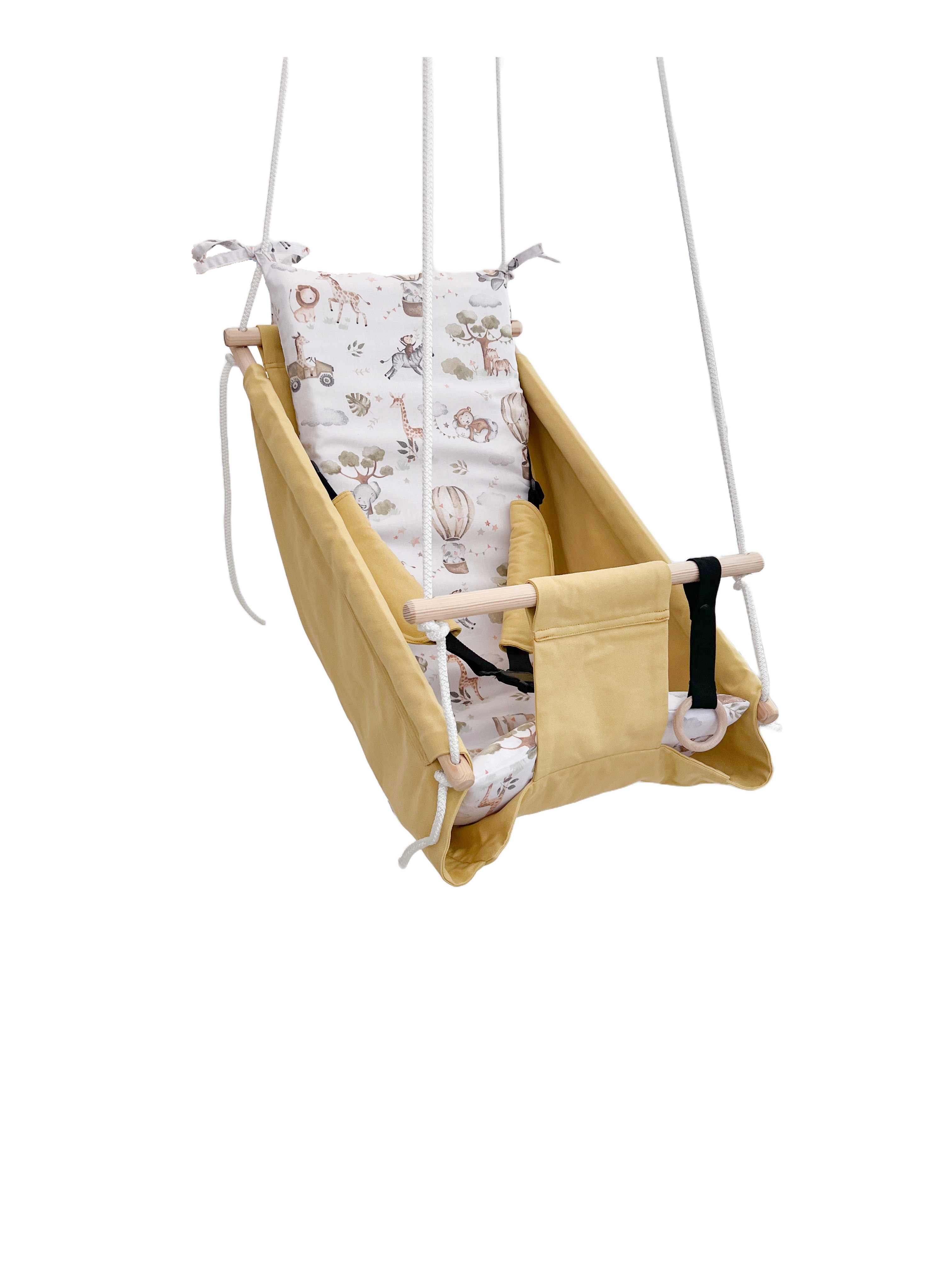 Hammock swing baby "Yellow safari animals"