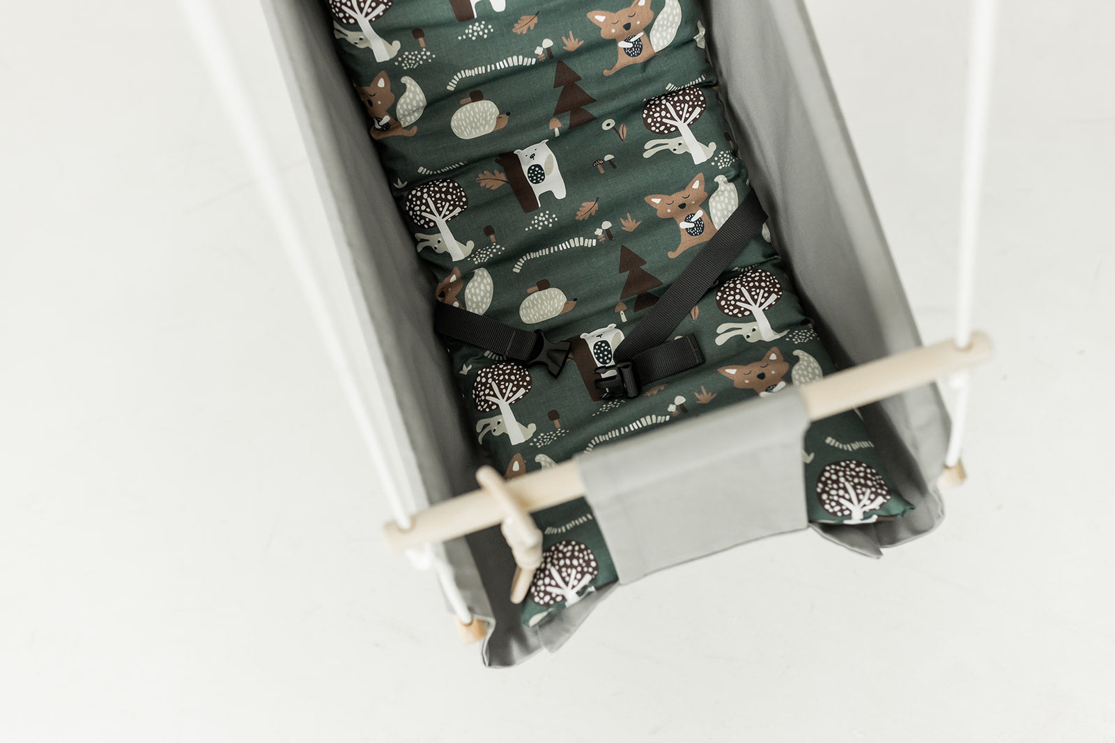 Hammock swing baby "Gray forest animals"