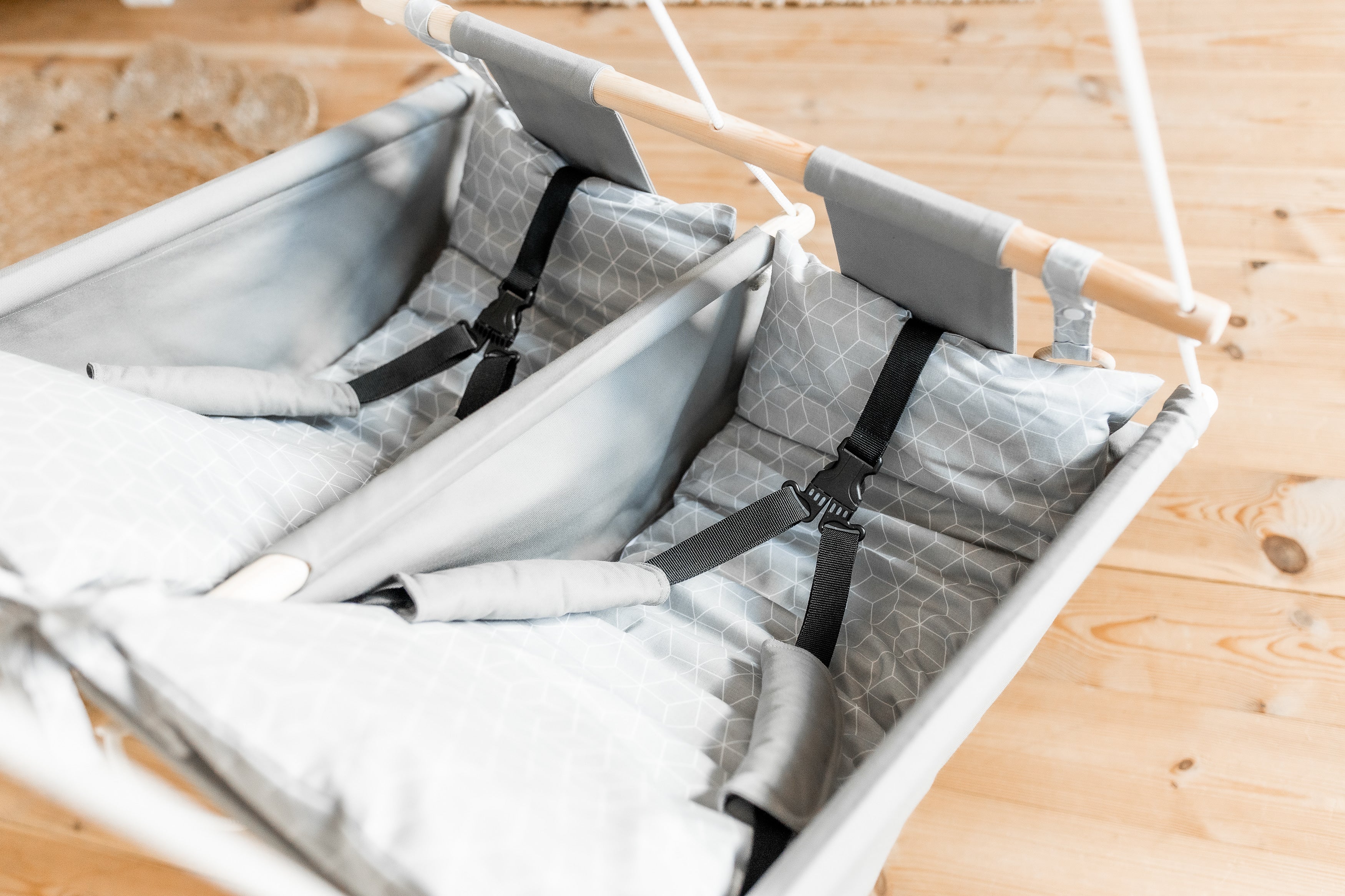 Twin hammock swing "Gray rombs"