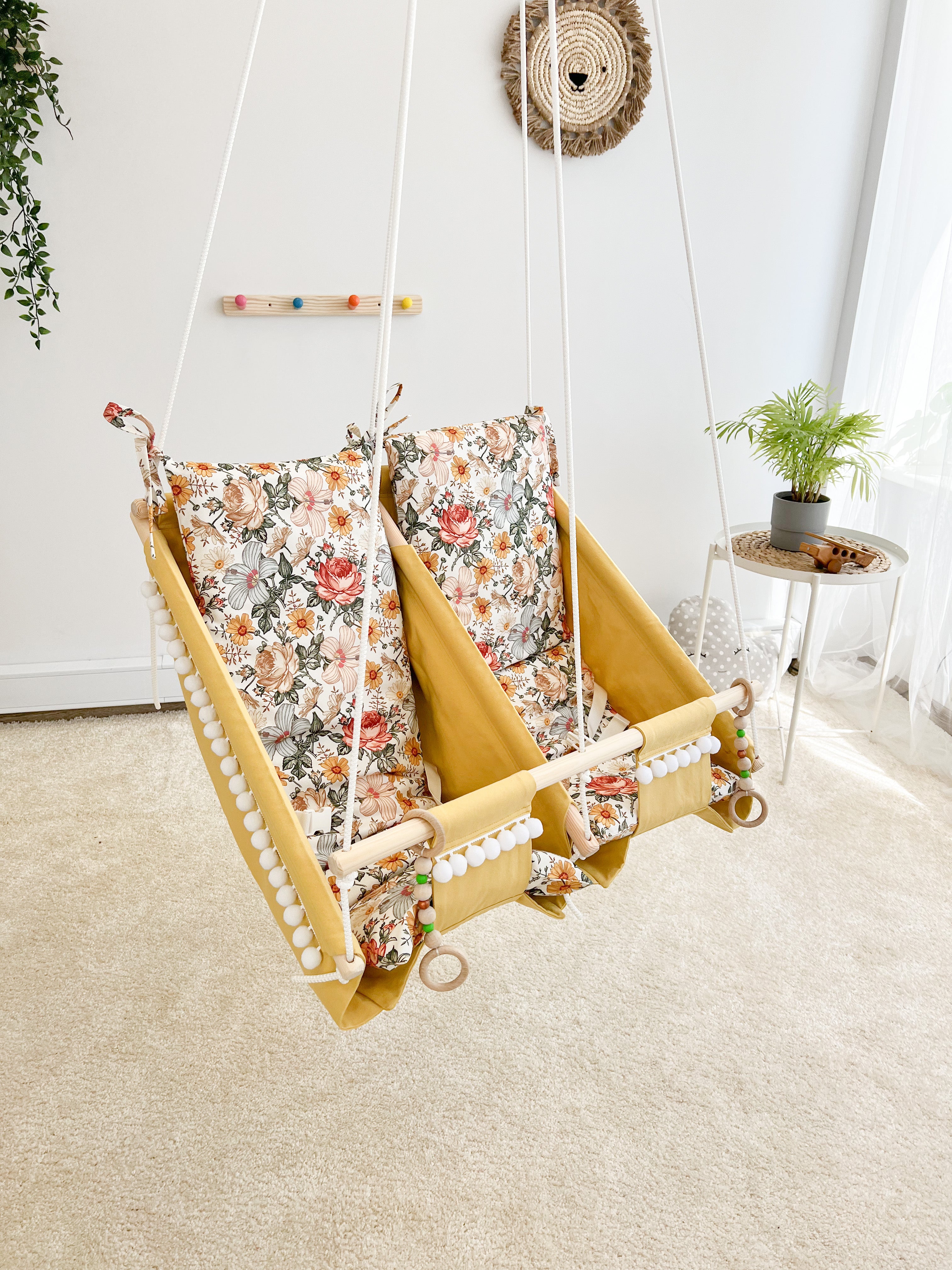 Twin hammock swing "Flowers"