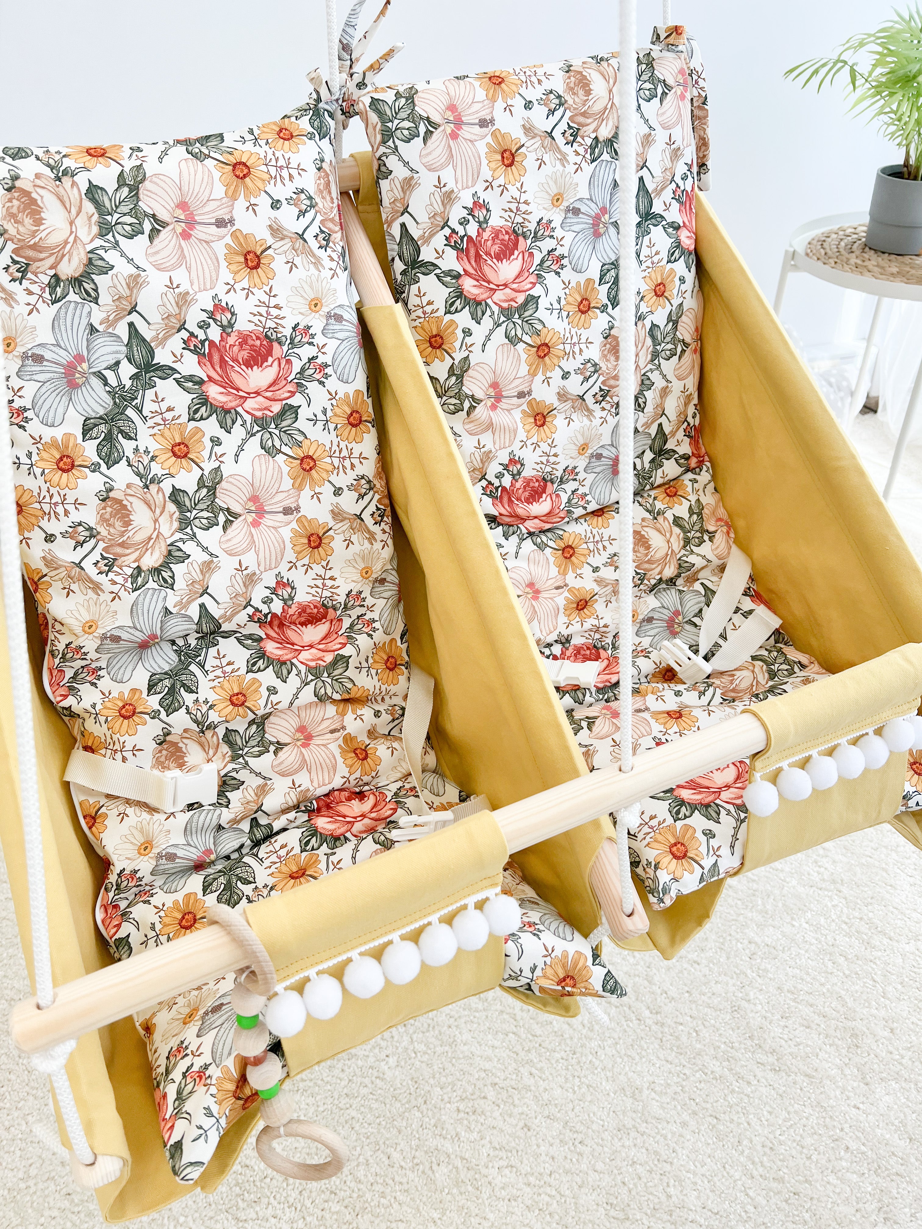 Twin hammock swing "Flowers"